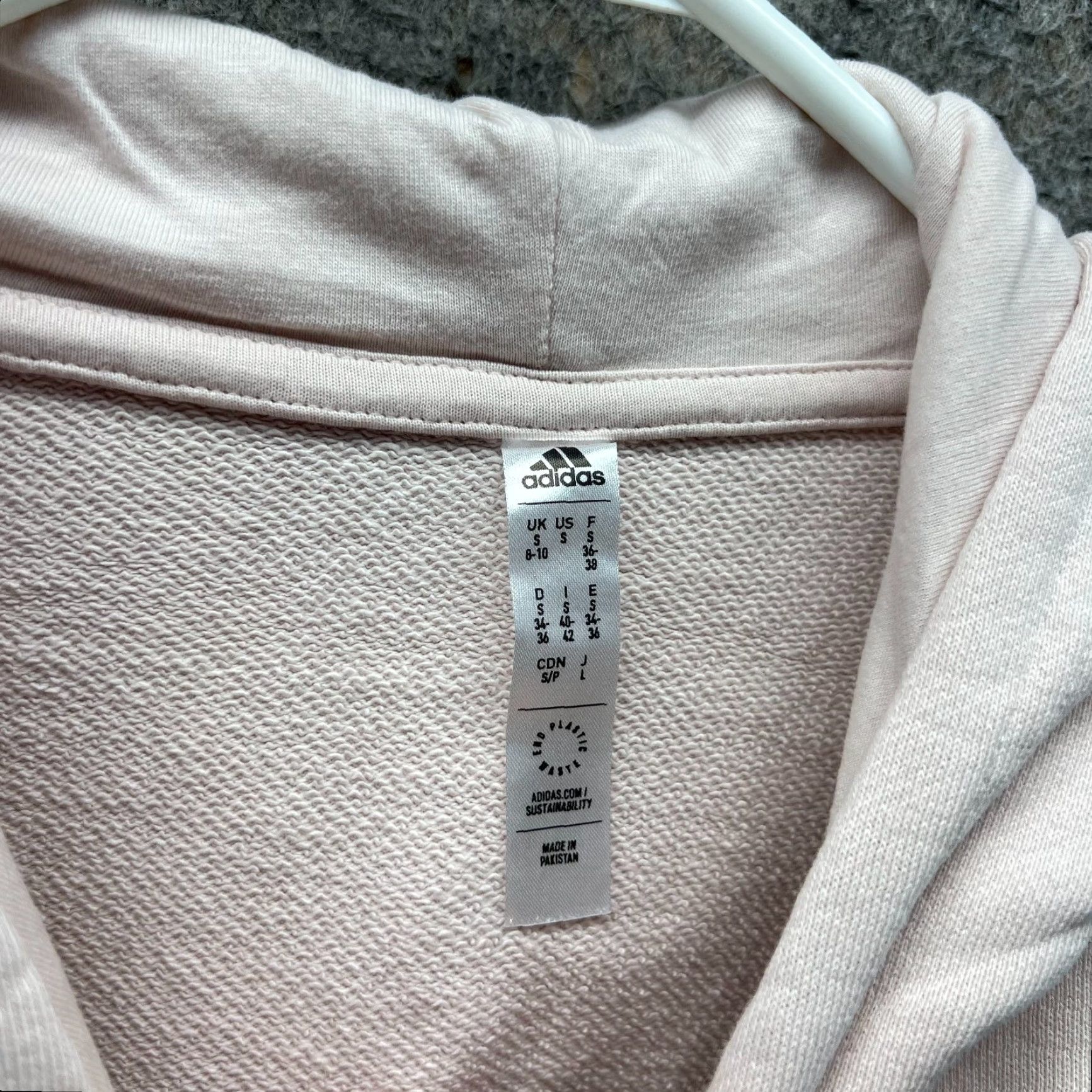 Adidas Adidas Hoodie Women Small Pink Striped 3-Stripe French Terry Pullover Sweatshirt Fall Winter 3-Stripe Logo Mens Women Boys Girls Size S / US 4 / IT 40 - 5 Thumbnail