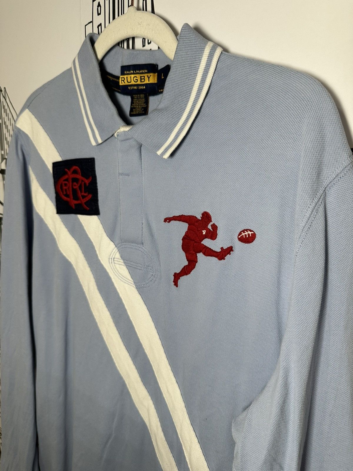 Polo Ralph Lauren Rugby Ralph Lauren Big Kicker R.L.R.C Rugby Baby Blue L Size US L / EU 52-54 / 3 - 2 Thumbnail