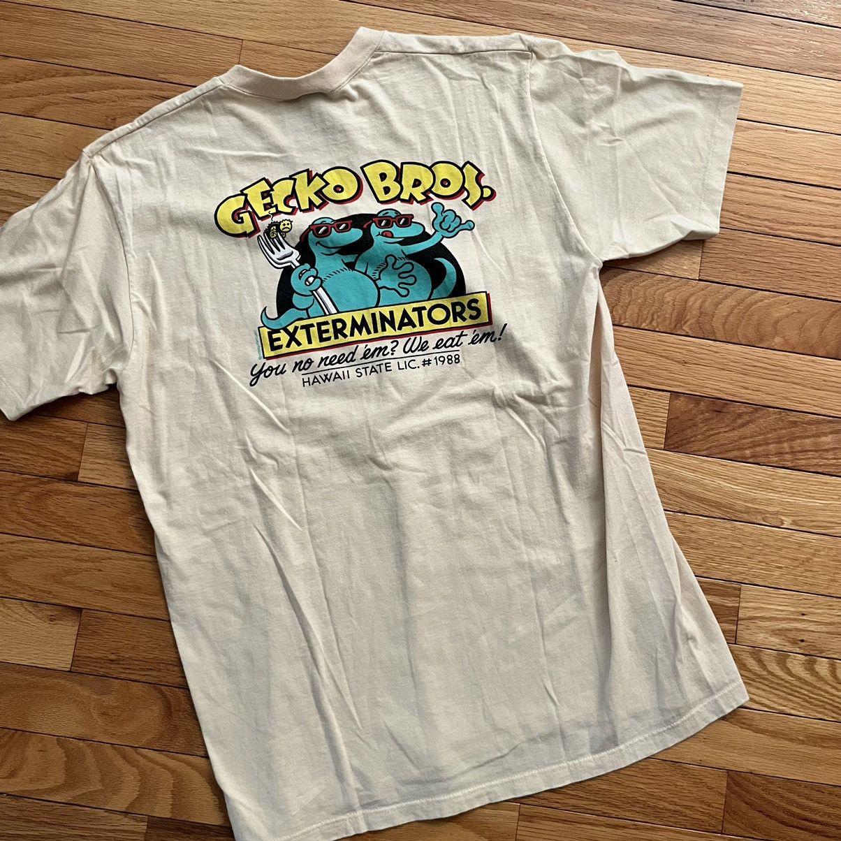 Vintage VTG Geko Bros Exterminators Tee Size US L / EU 52-54 / 3 - 4 Thumbnail