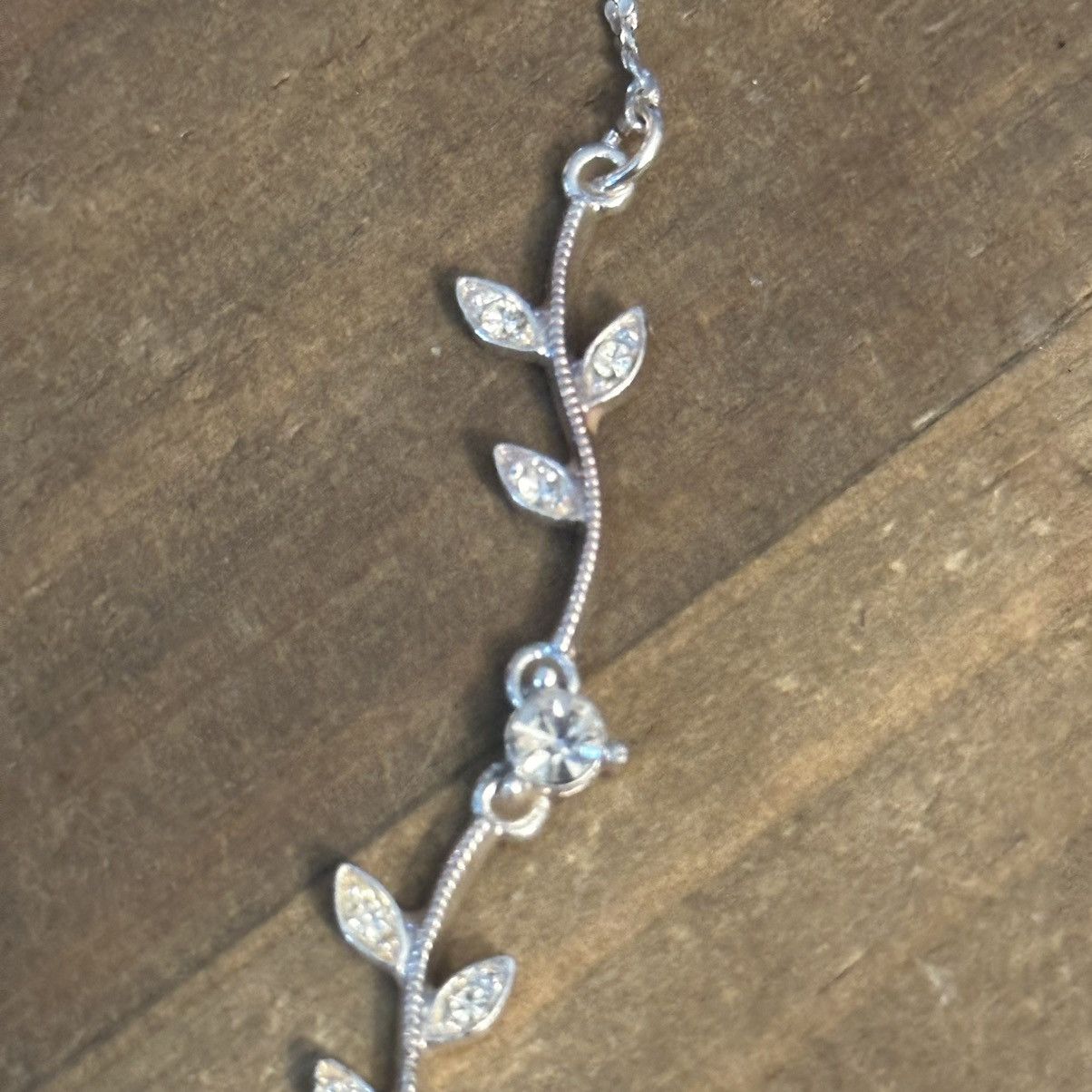 Vintage Vintage silver tone CZ vine Y necklace Size ONE SIZE - 5 Thumbnail