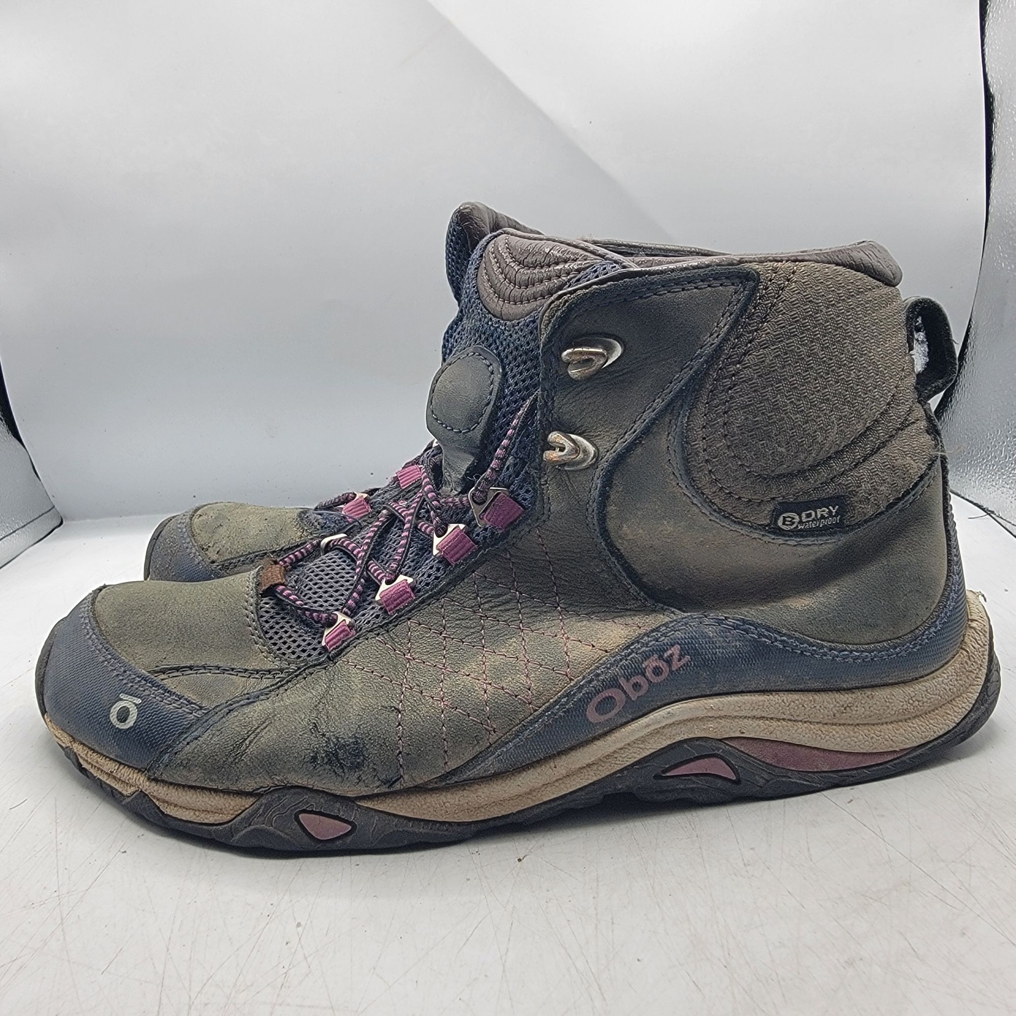 Oboz Oboz Sapphire Mid BDry Womens 9 Gray Hiking Boots Camping Ou Size US 9 / IT 39 - 15 Thumbnail