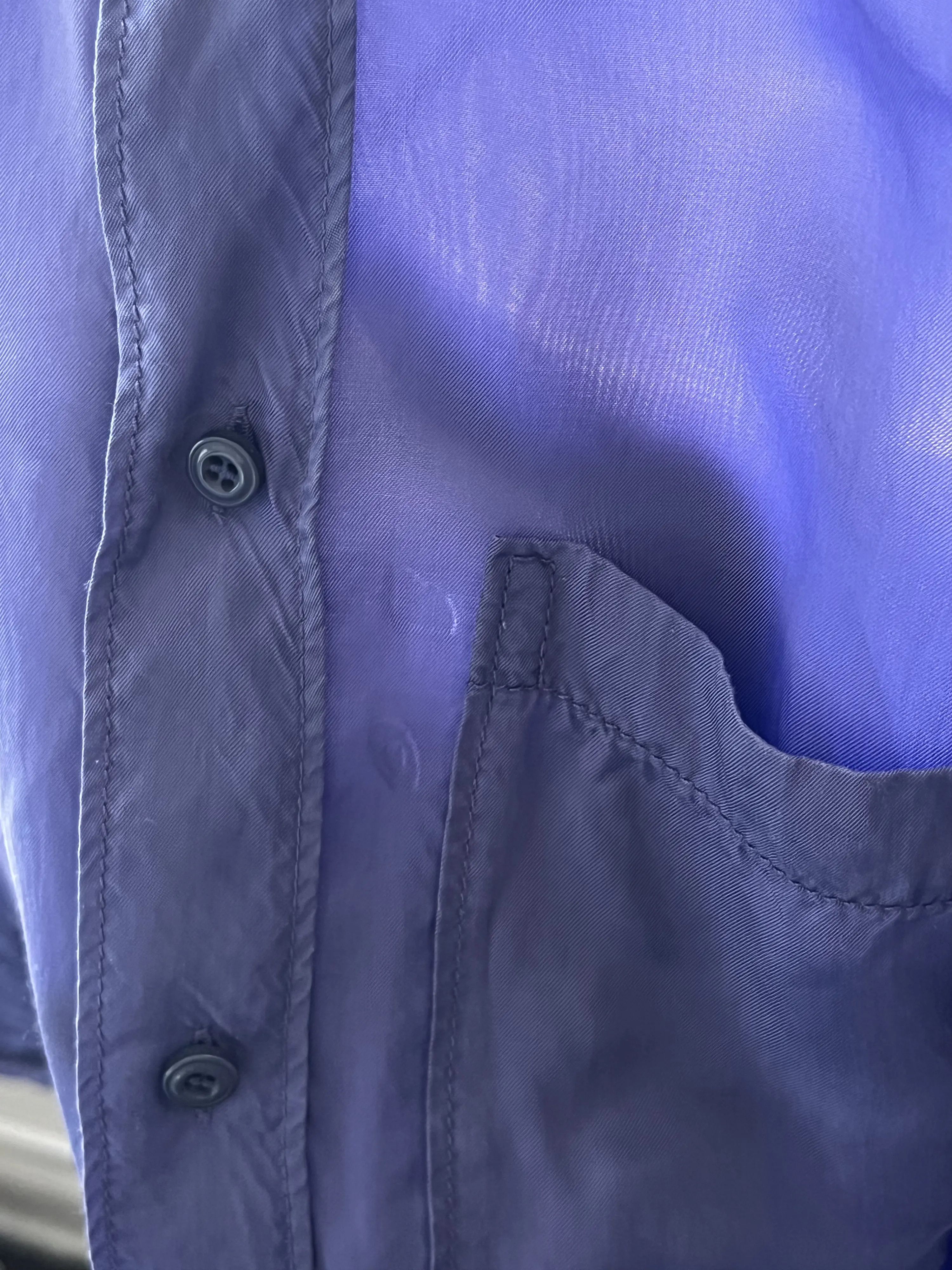 Acne Studios Acne Studios Purple Silk Button-Up Shirt Size US S / EU 44-46 / 1 - 5 Thumbnail