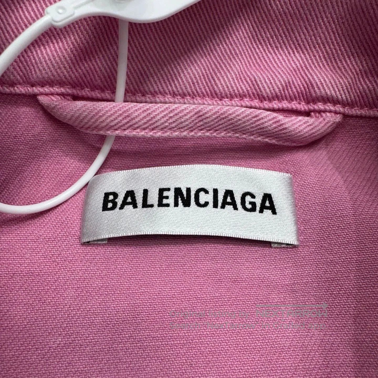 Balenciaga Balenciaga Embroidered Pink Denim Jacket. Size US XXL / EU 58 / 5 - 2 Thumbnail