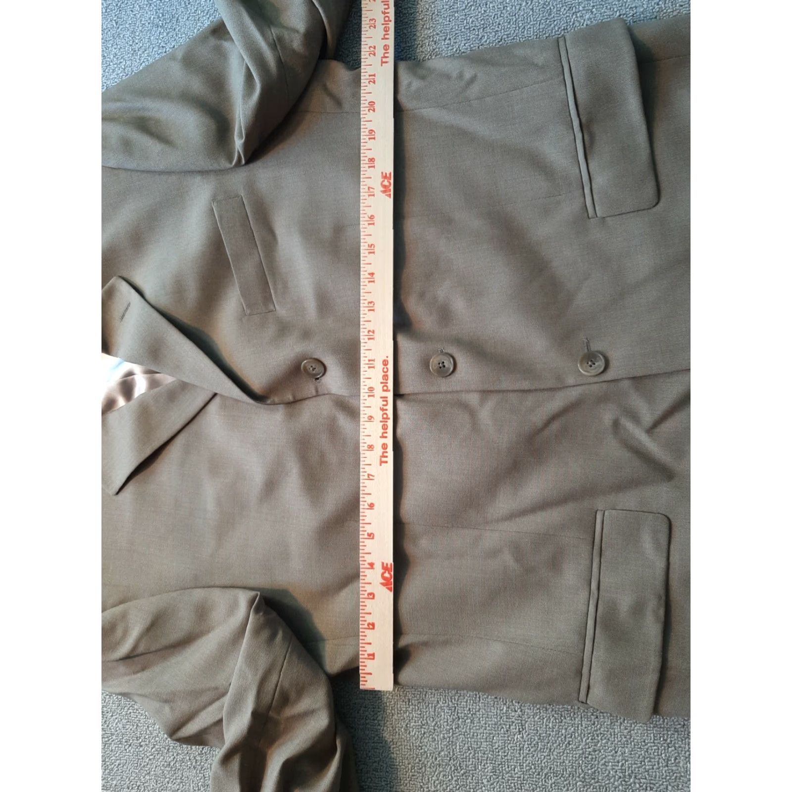Liz Claiborne Claiborne Mens Suit 44 R Beige Size 44R - 4 Thumbnail