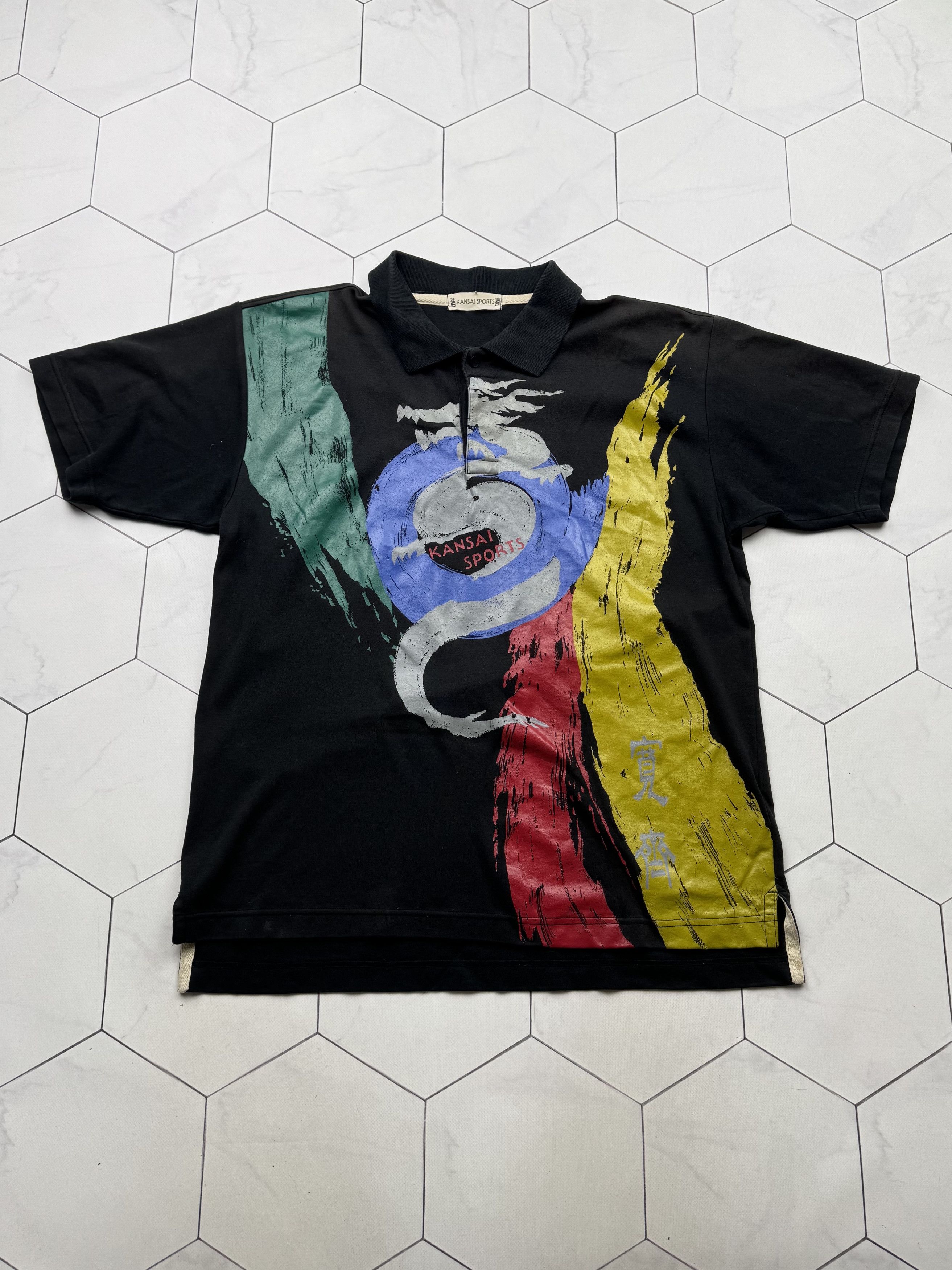 Japanese Brand Kansai Vintage Polo T-Shirt (B330) Size US L / EU 52-54 / 3 - 1 Thumbnail