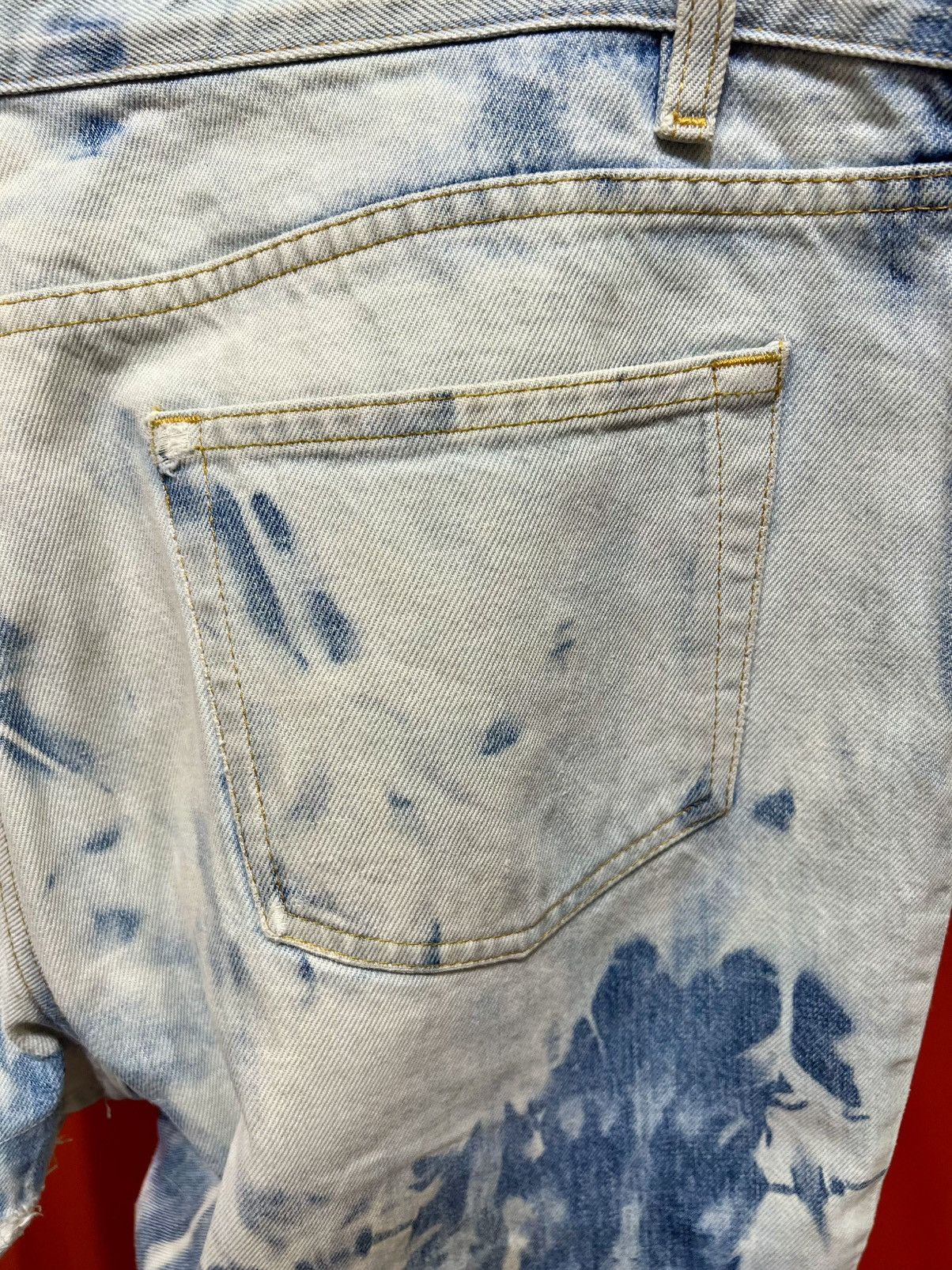 Helmut Lang HELMUT LANG ARCHIVE 1997 shibori jeans Size US 40 / EU 56 - 7 Thumbnail