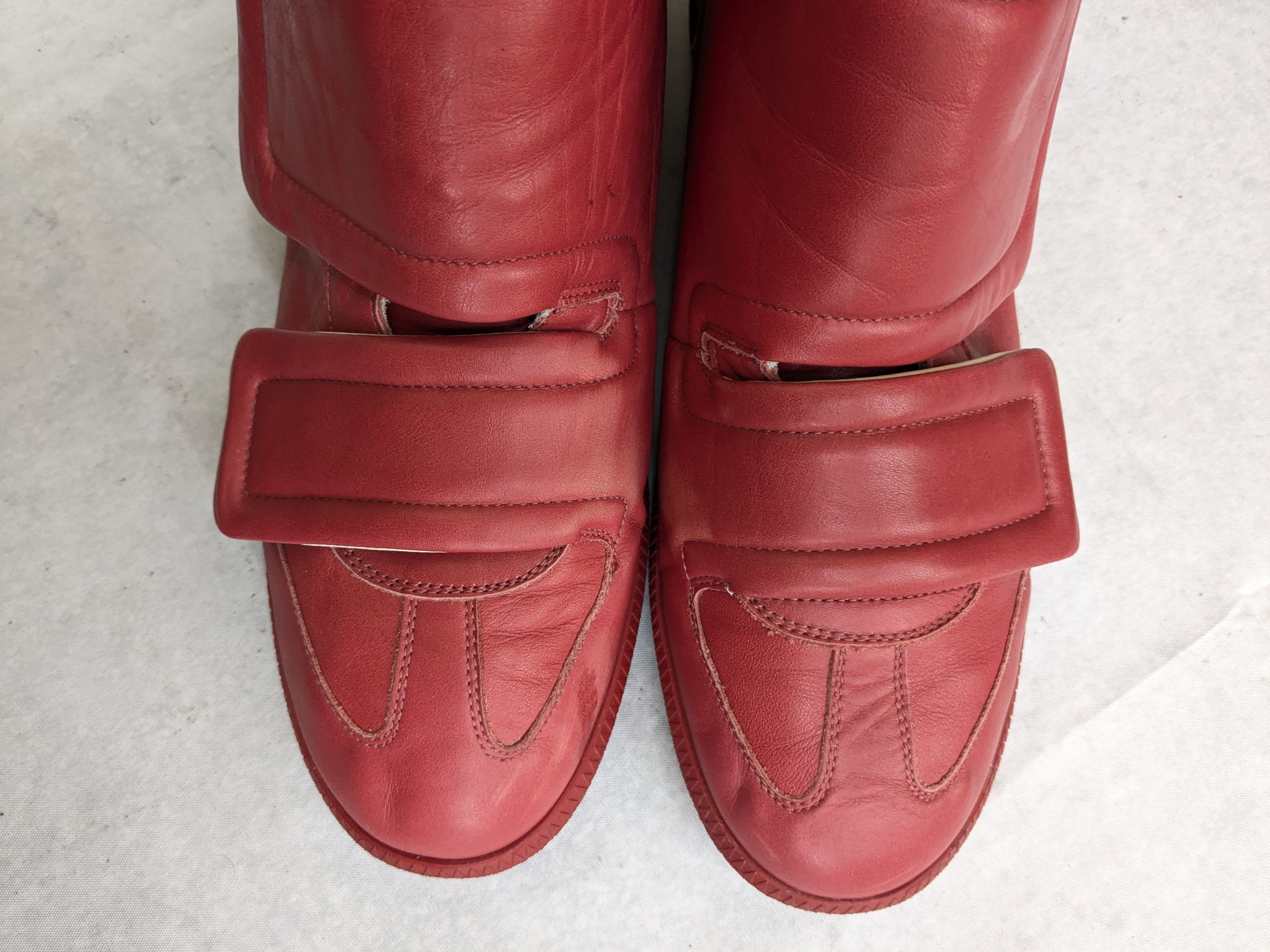 Maison Margiela Maison Margiela Clinic Sneakers Red 11 44 High Tops Leather Size US 11 / EU 44 - 2 Thumbnail
