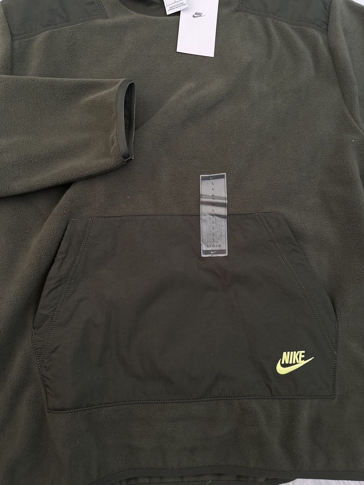 Nike Nike Pullover Sweater Fleece Like Olive Color Size Large Size US L / EU 52-54 / 3 - 2 Thumbnail
