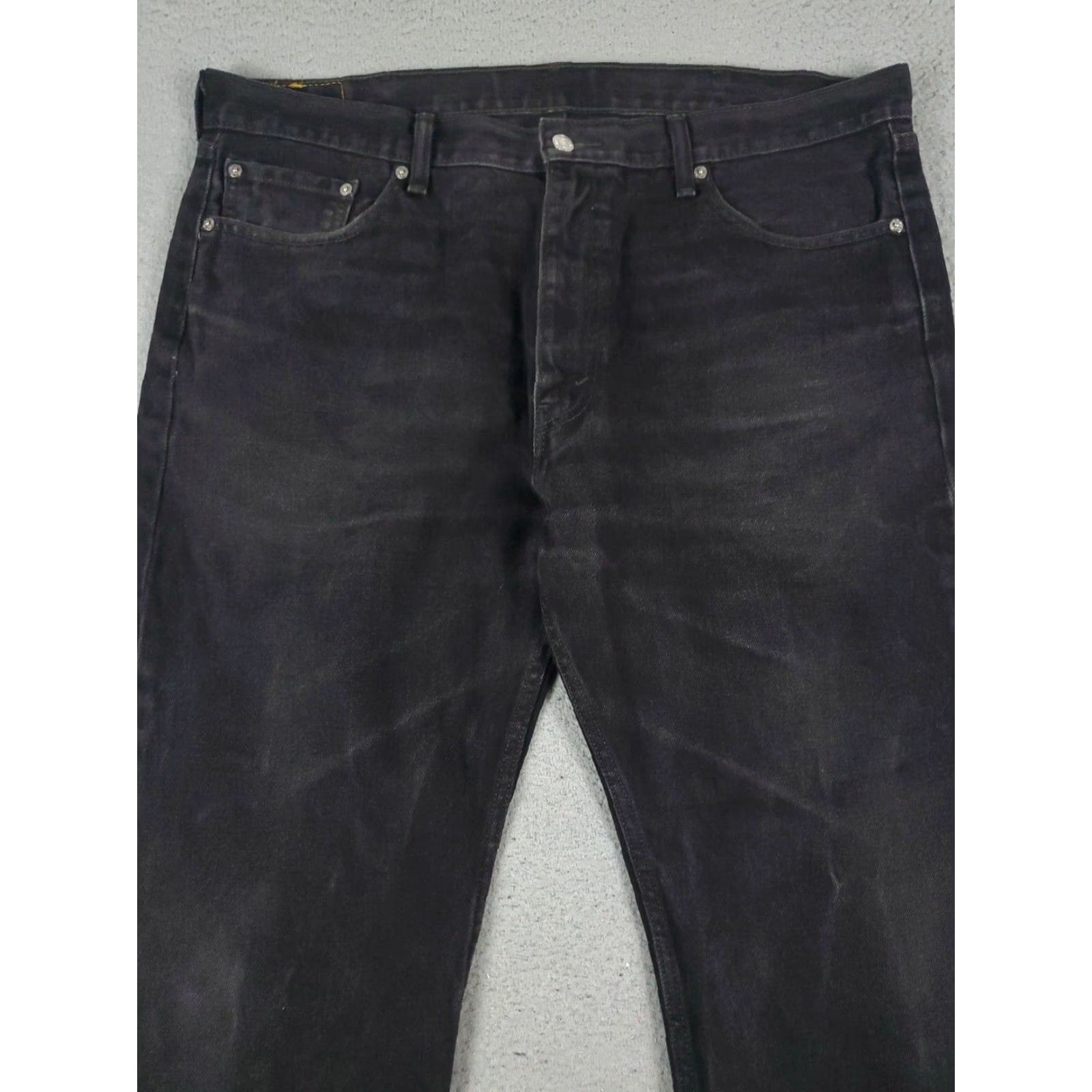 Levi's Levis Mens 40x30 Extra Large XL Black Gray Straight Leg Denim Jeans Pants Size US 40 / EU 56 - 2 Thumbnail