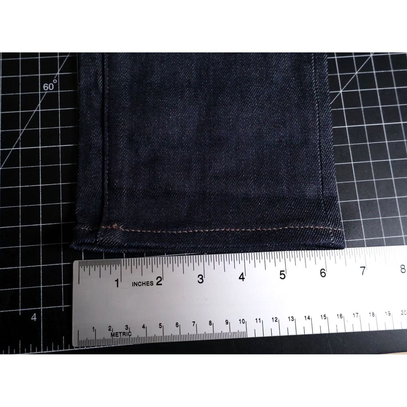 Uniqlo Uniqlo Jeans Men 29 x 39 Slim Straight Denim Zip 5-Pocket Kaihara Blue Dark Selvedge Knit? Size US 30 / EU 46 - 7 Thumbnail