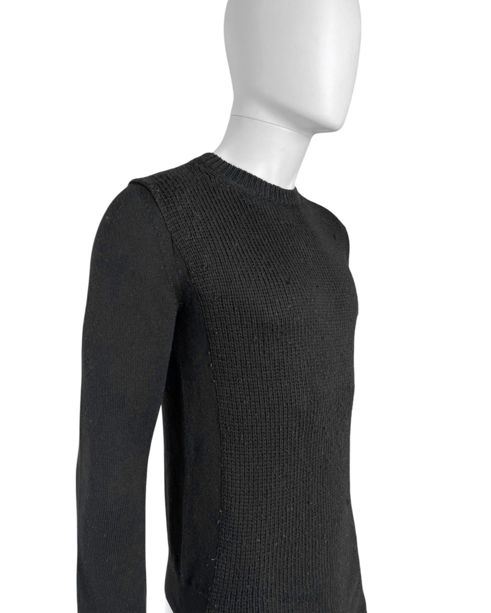 Comme des Garcons Homme Plus F/W 2013 Black Wool Inverted Frac Sweater Size US S / EU 44-46 / 1 - 4 Thumbnail