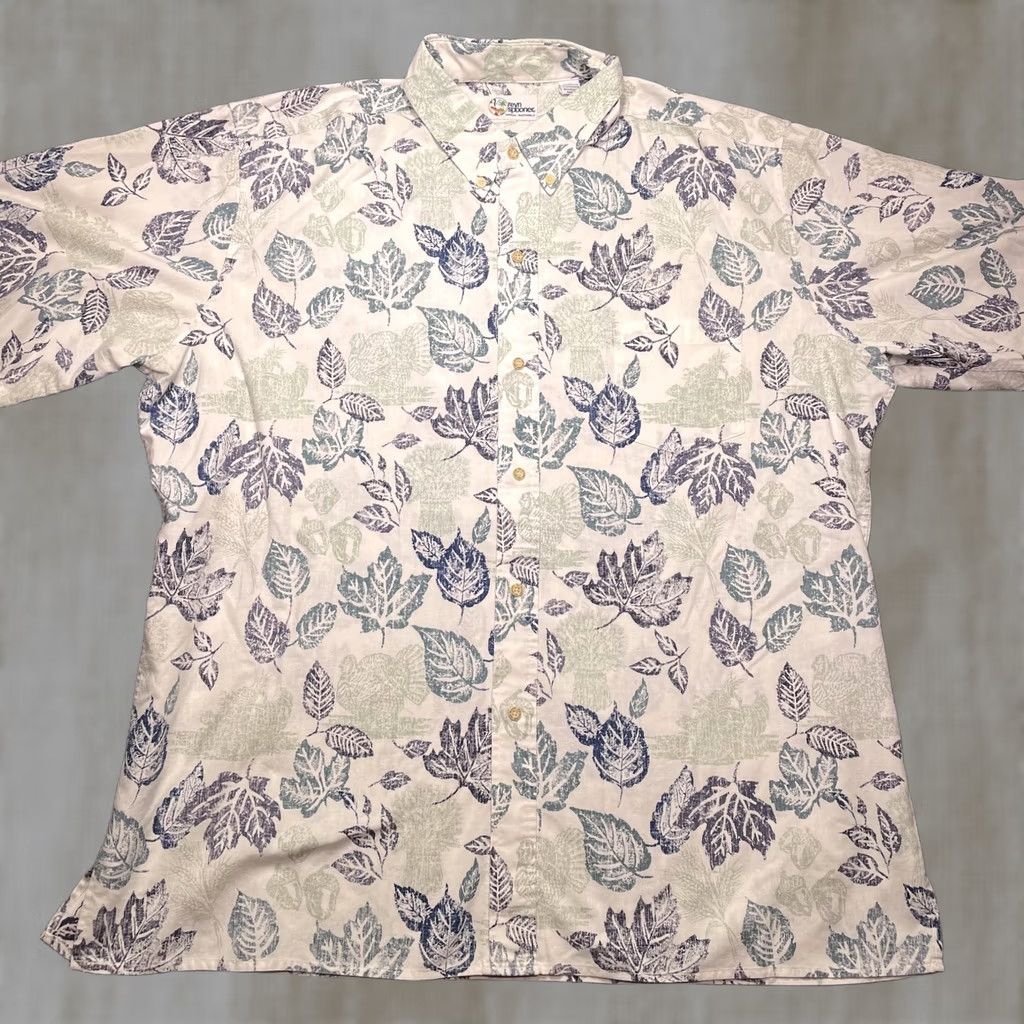Reyn Spooner Reyn Spooner Shirt Mens 2XL White Leaf Hawaiian Aloha Short Sleeve Button Up Size US XXL / EU 58 / 5 - 1 Thumbnail