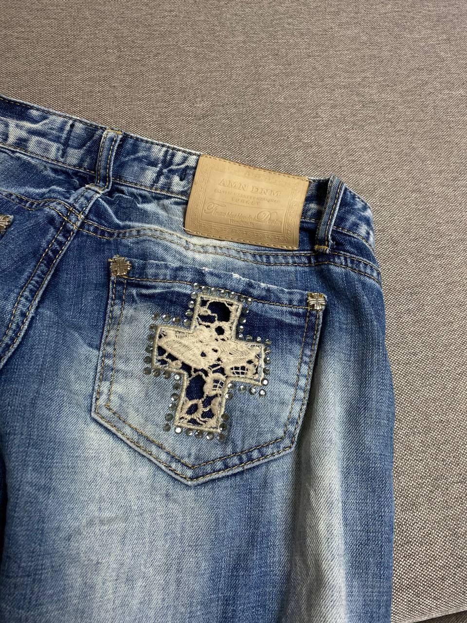Japanese Brand × Vintage Vintage Japan Y2K Style stacked flared Distressed Camo Jeans Size US 28 / EU 44 - 3 Thumbnail