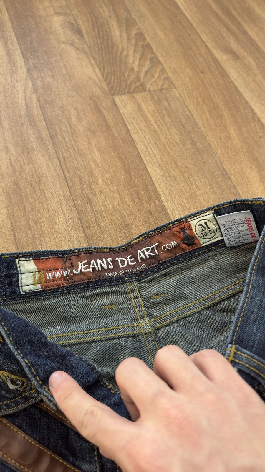Japanese Brand Rare Vintage Brand Jeans De Art Tactical Flared Jeans 1990s Size US 31 - 7 Thumbnail