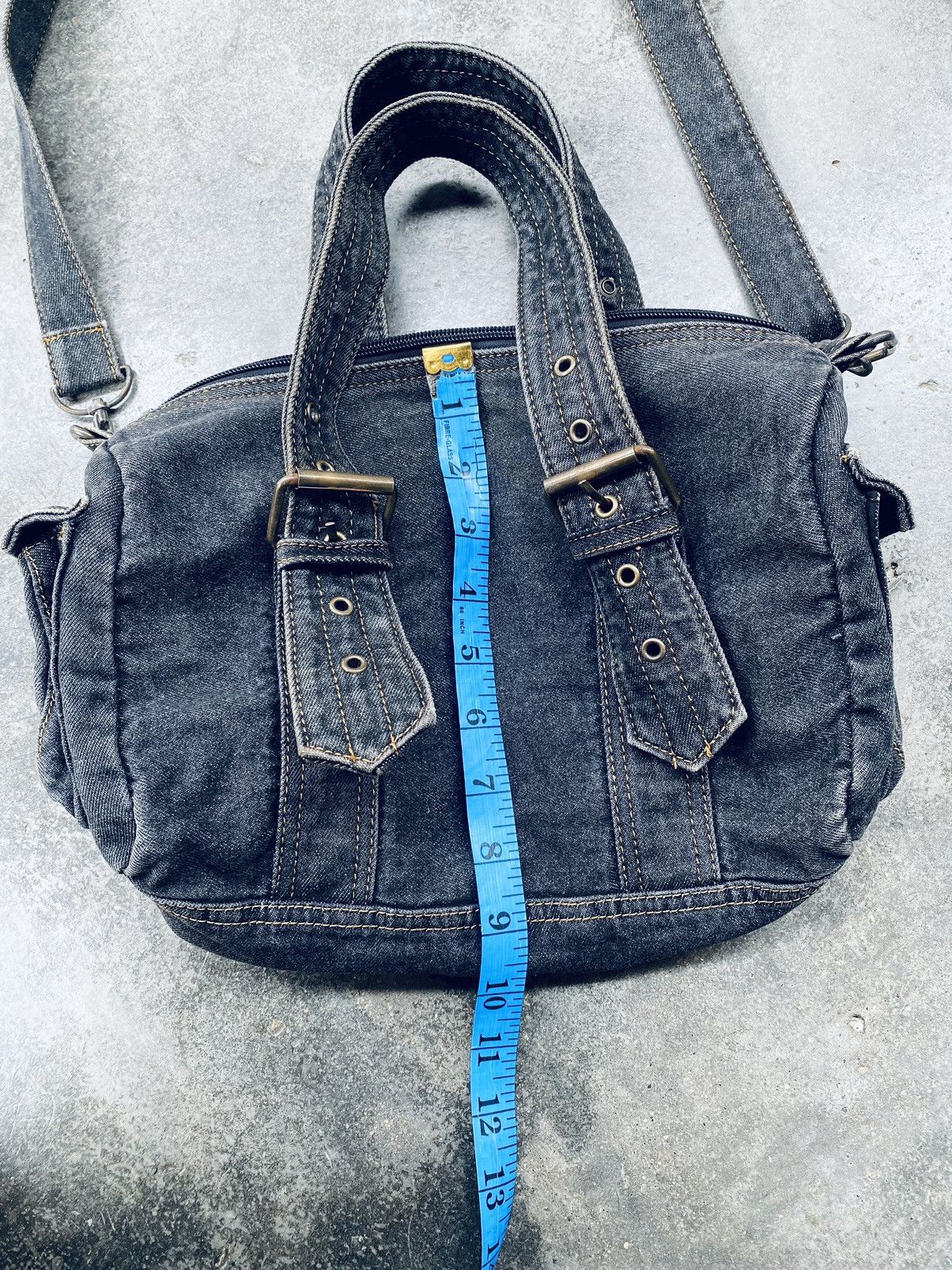 Vintage Vintage 21735 Japan Fabric Black Cross Body Denim Bag Size ONE SIZE - 21 Thumbnail