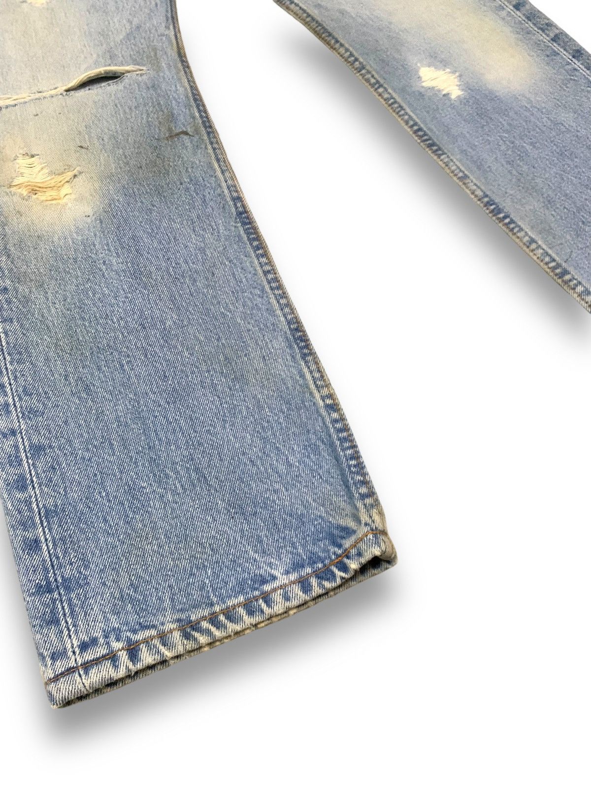 Levi's Vintage 90s Levis 501 Button Fly Mud Wash Distressed Jeans Size US 29 - 10 Thumbnail