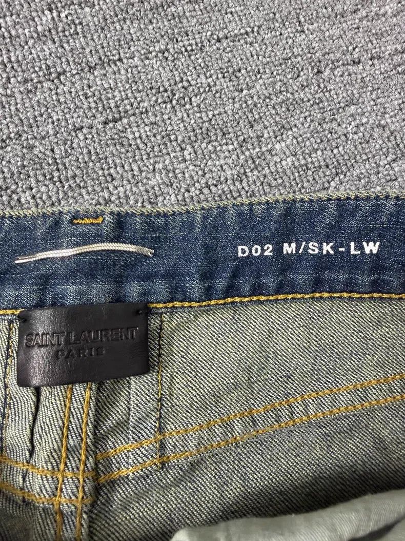 Saint Laurent Paris Saint Laurent Paris Blue whisker washed denim jeans Size US 29 - 5 Thumbnail