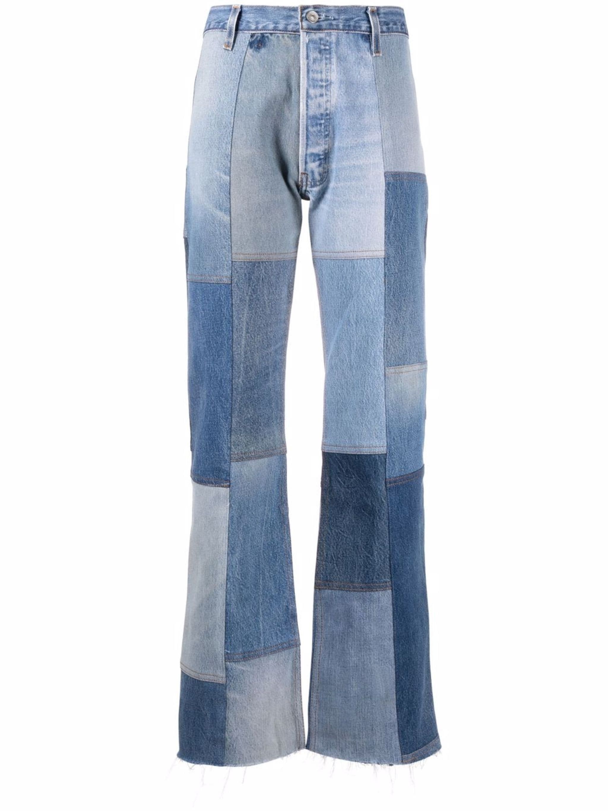 image of Redone O1Mle0524 Patchwork Panel Jeans In Blue, Women's (Size 31)