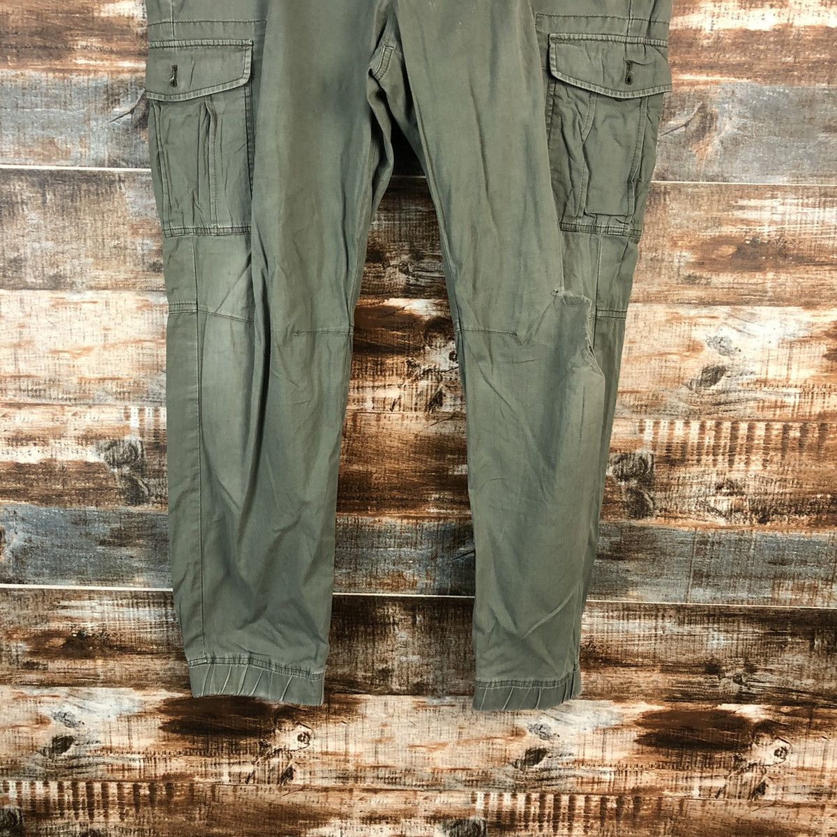 Uniqlo Uniqlo Green Cargo ripped Multipocket utility Pants #A2393 Size US 33 - 3 Thumbnail
