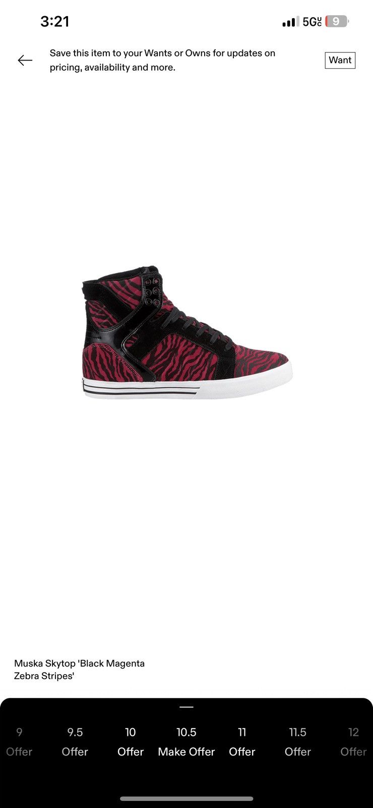 Supra RARE SUPRA SKYTOPS ZEBRA Size US 10.5 / EU 43-44 - 7 Thumbnail
