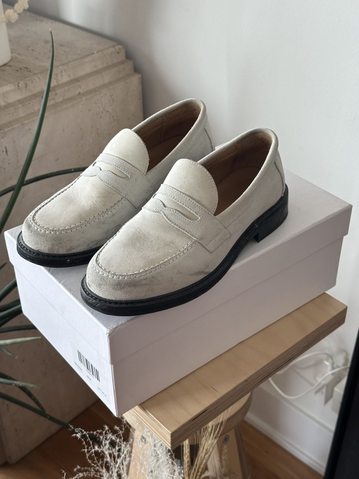 Aime Leon Dore Suede White Loafers 2021