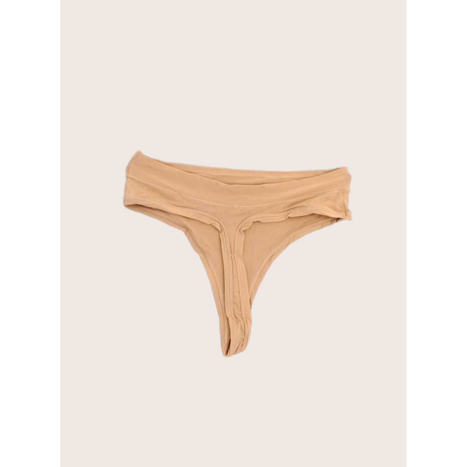 SKIMS SKIMS Panties Thong Ochre 2X Plus Size Womens Soft Comfortable Lightweight Stretch Opaque Solid Size 40" / US 18 - 1 Thumbnail