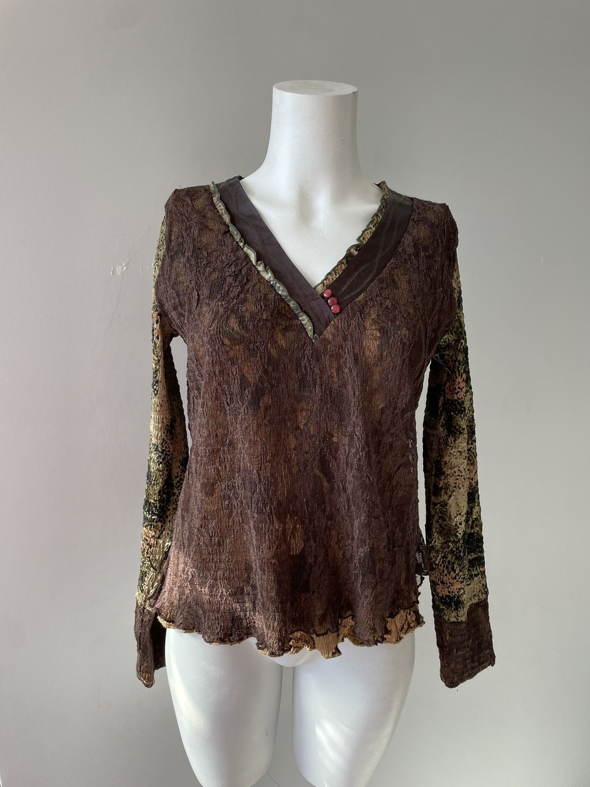 Vintage Italian blouse Size L / US 10 / IT 46 - 4 Thumbnail