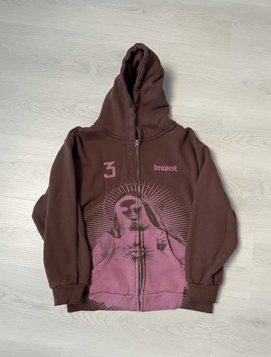 Bravest Studios Bravest Studios Brown Mary Up Hoodie | Grailed