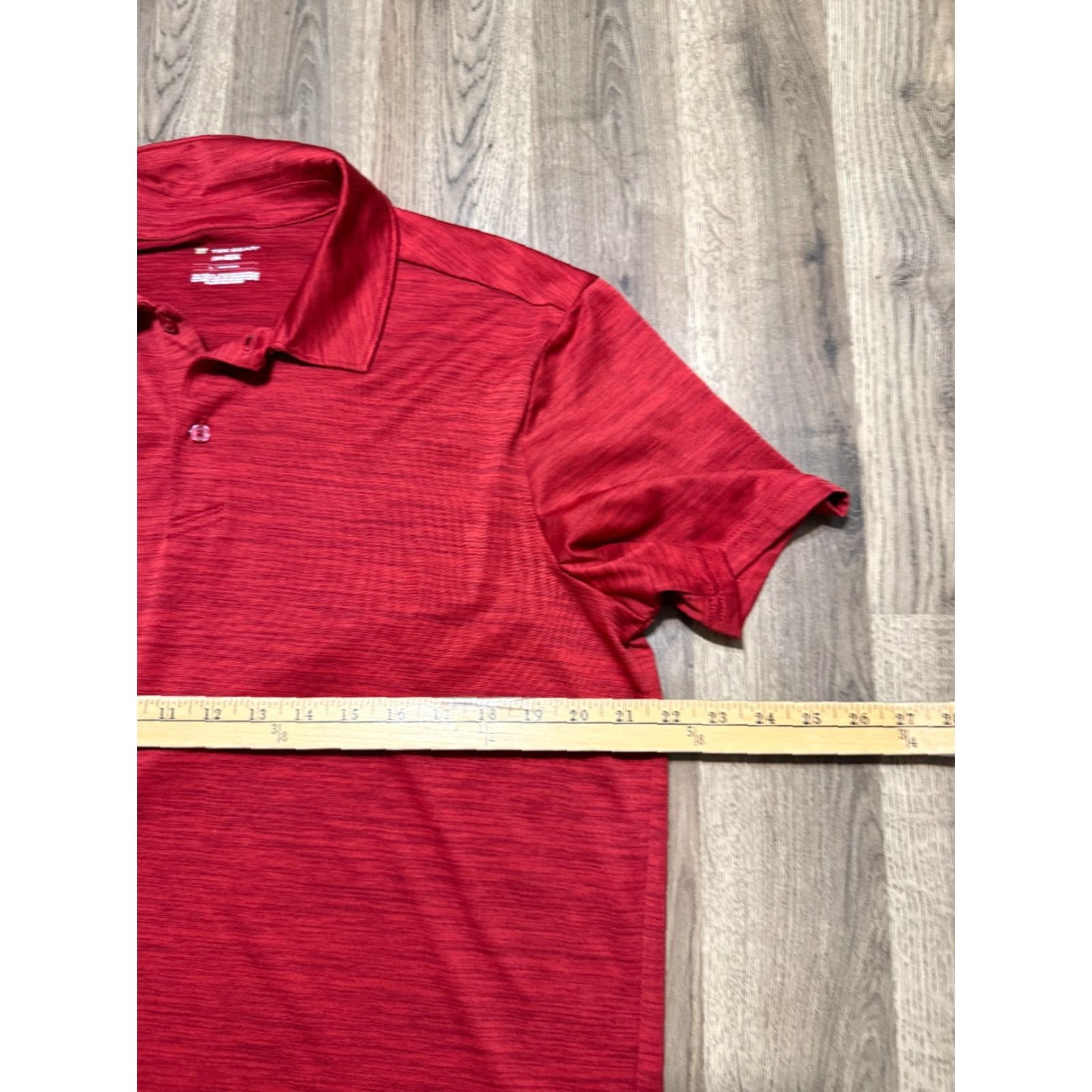 Tek Gear Tek Gear DryTek Shirt Men L Red Polo Short Sleeve 1/4 Button Collared Modern Sports Moisture Wicking Casual Activewear Golf Walking Size US L / EU 52-54 / 3 - 6 Thumbnail