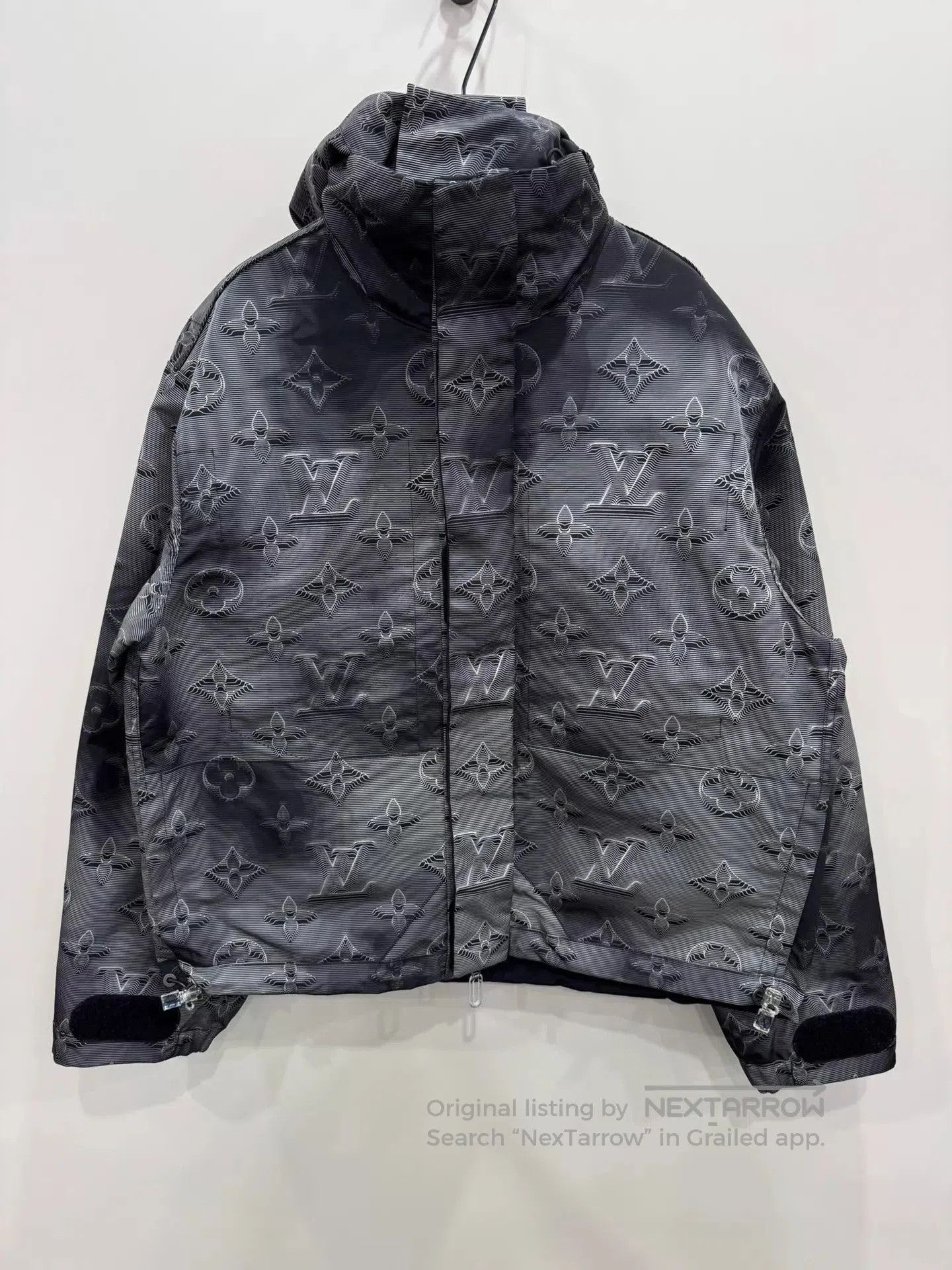 Louis Vuitton Black Patterned Zip-Up Jacket Size S. Size US S / EU 44-46 / 1 - 1 Thumbnail