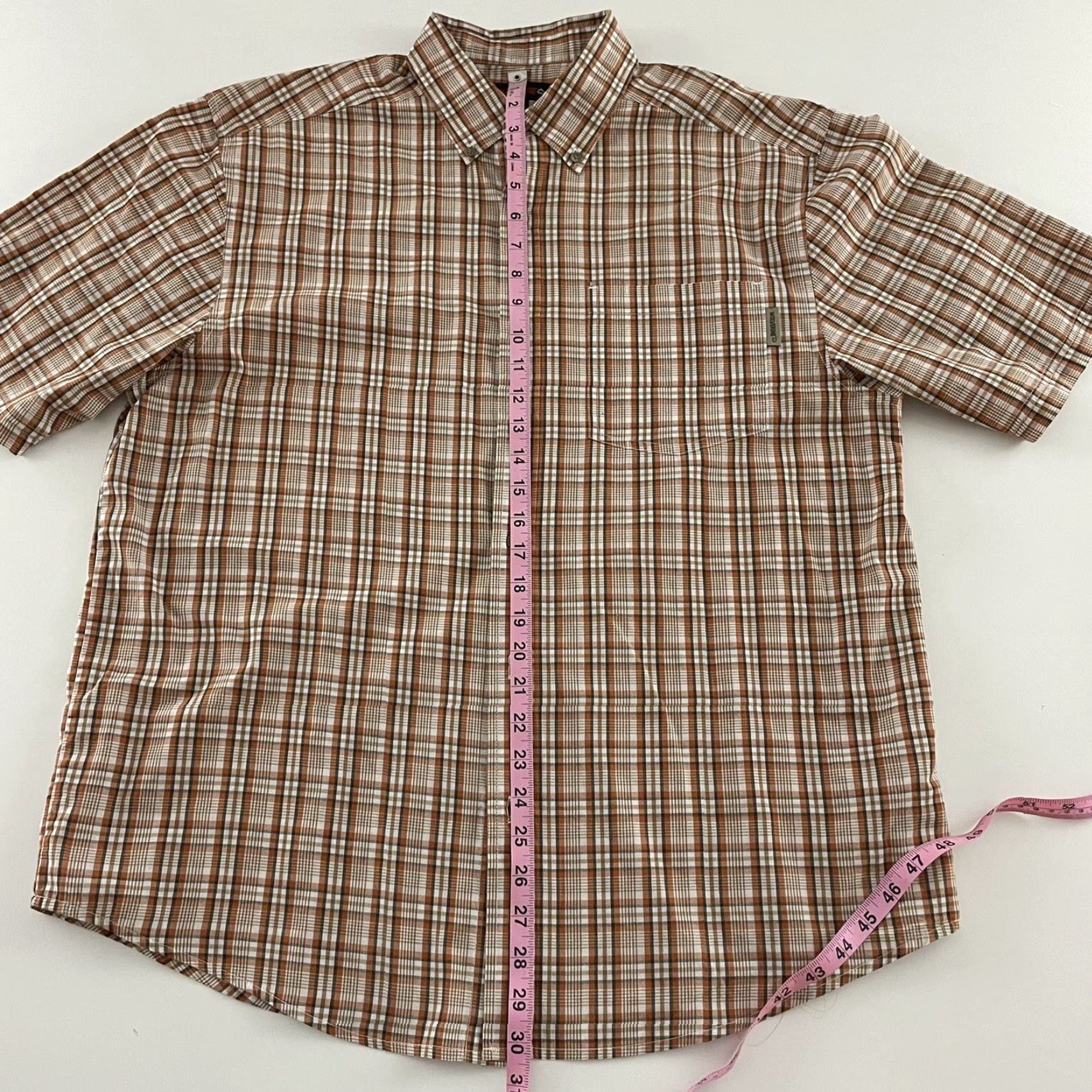 Vintage Wolverine Shirt Plaid Short Sleeve Button-Up Men's Large Orange Size US L / EU 52-54 / 3 - 5 Thumbnail