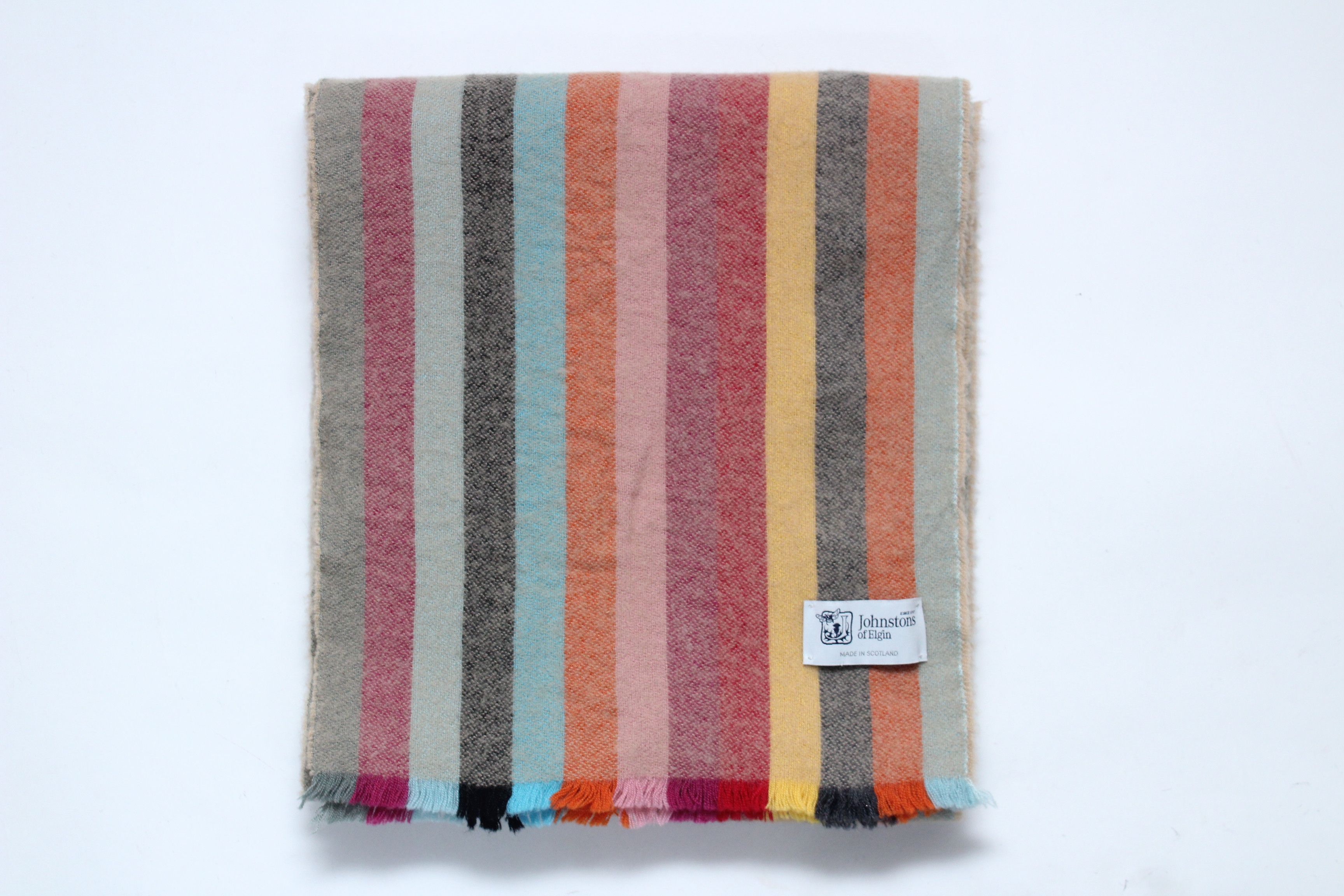 Johnstons Of Elgin Johnstons of Elgin Multi-Colored Striped Cashmere Scarf Size ONE SIZE - 2 Thumbnail
