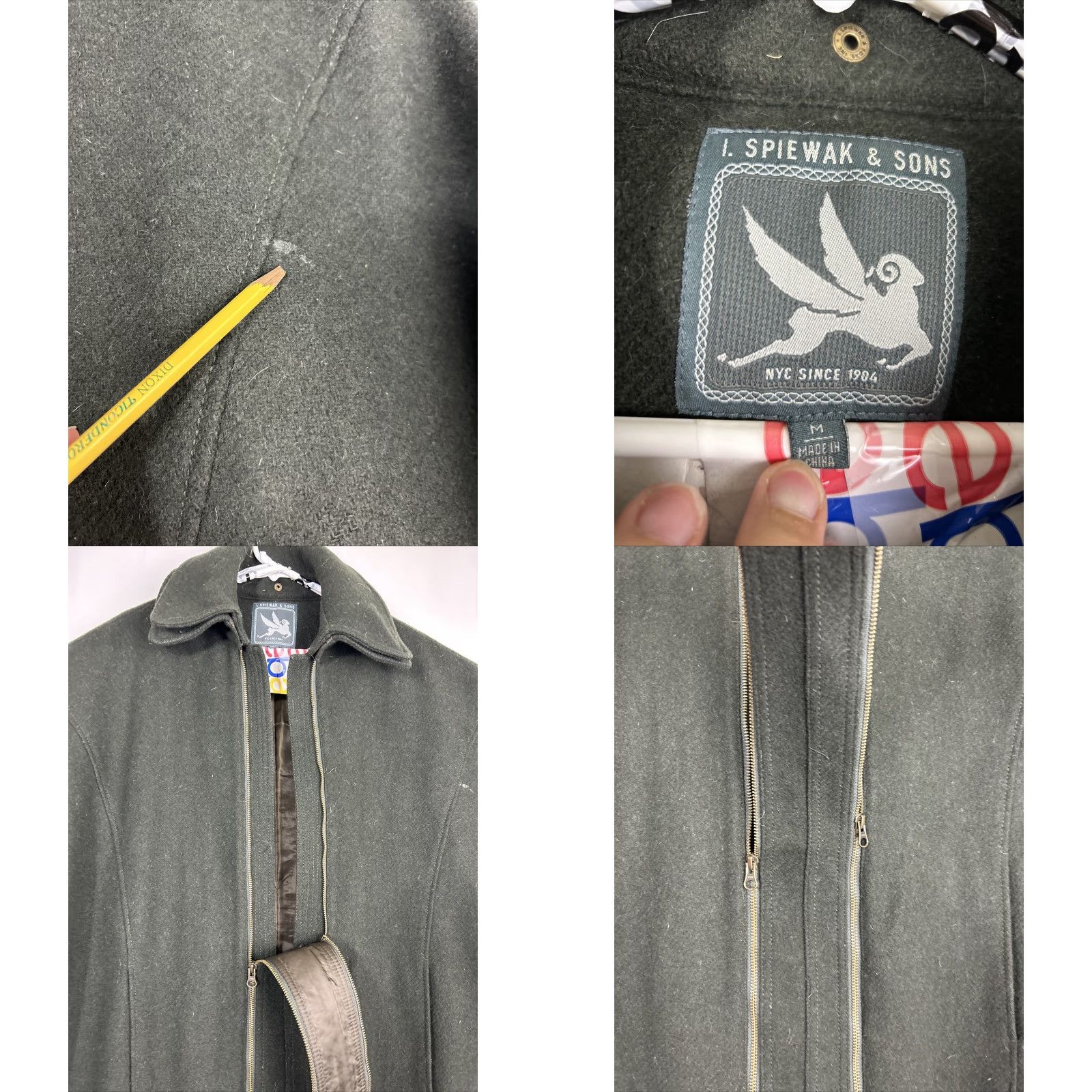 Vintage **Womens Medium Green I. Spiewak & Sons Wool Zip Cape** User: **Green Womens Medium I. Spiewak & Sons Wool Zip Cape** Size M / US 6-8 / IT 42-44 - 8 Thumbnail