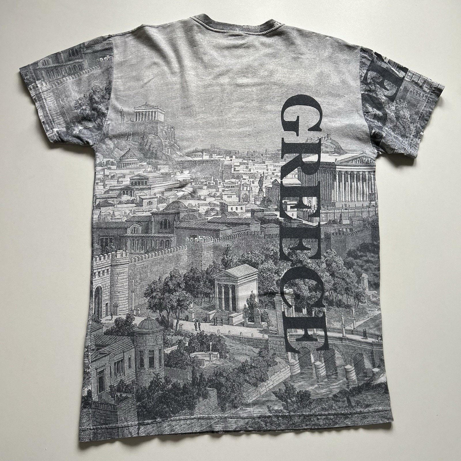 Vintage Vintage Greece All Over Print T Shirt XL AOP Parthenon Art Size US XL / EU 56 / 4 - 3 Thumbnail