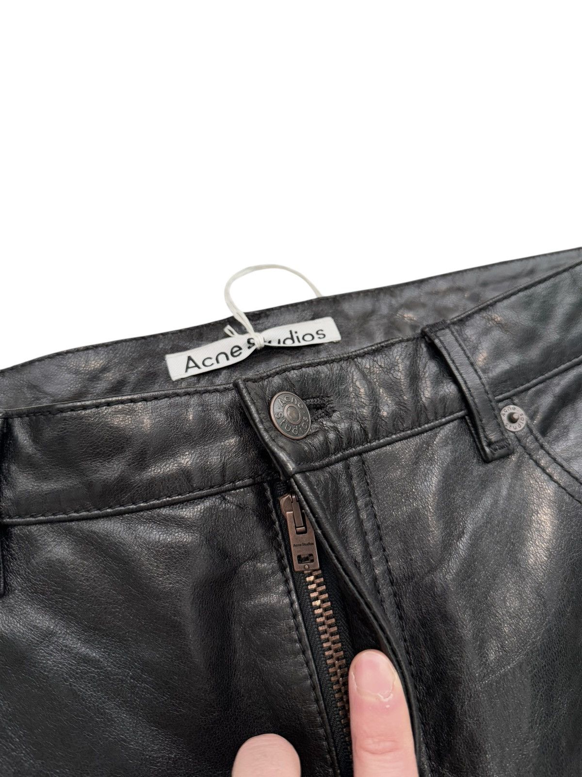 Acne Studios $1,550 Heavy Lamb Bootcut Leather Pants Size 28" / US 6 / IT 42 - 4 Thumbnail