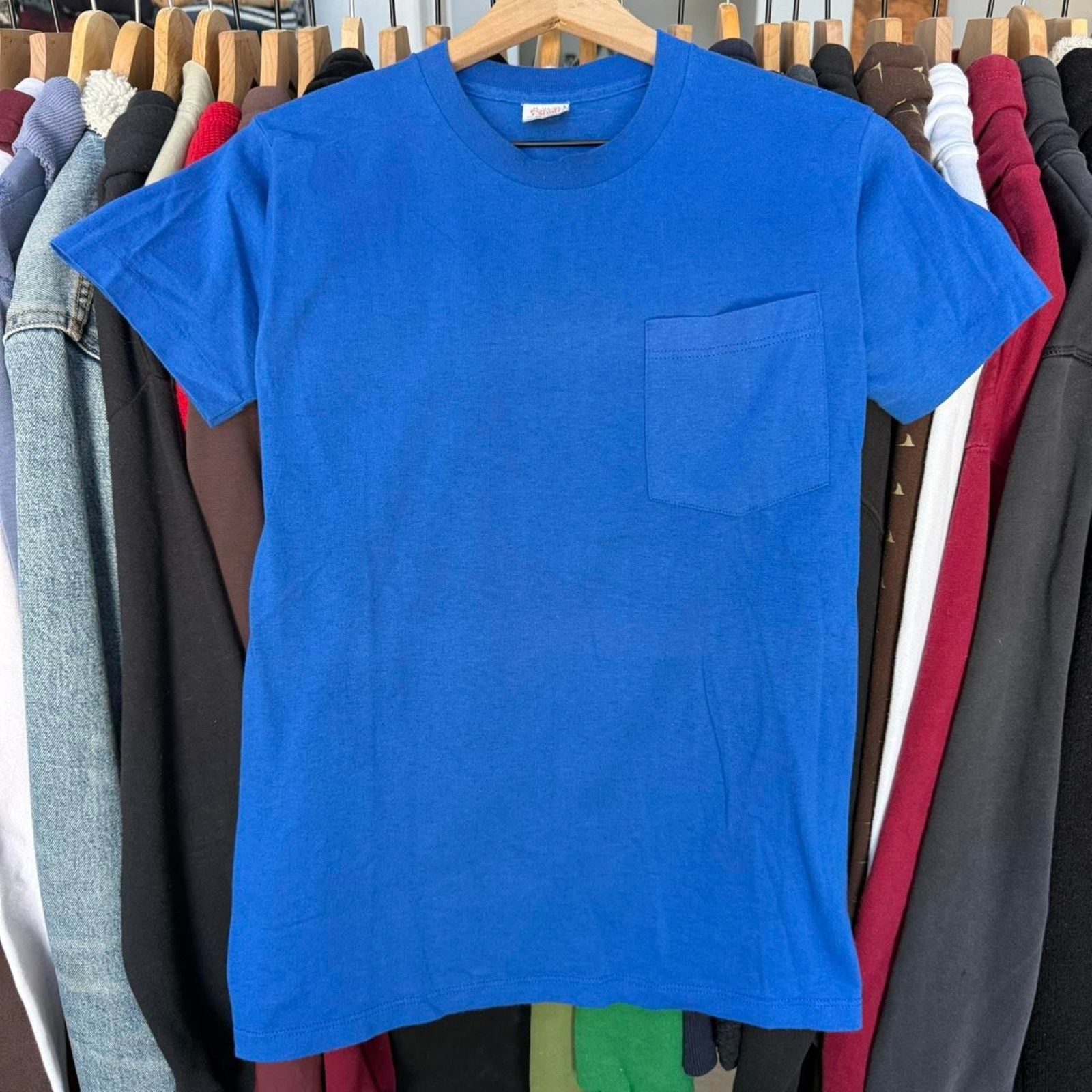 Other Vintage 80s pocket t blank Size US M / EU 48-50 / 2 - 1 Thumbnail