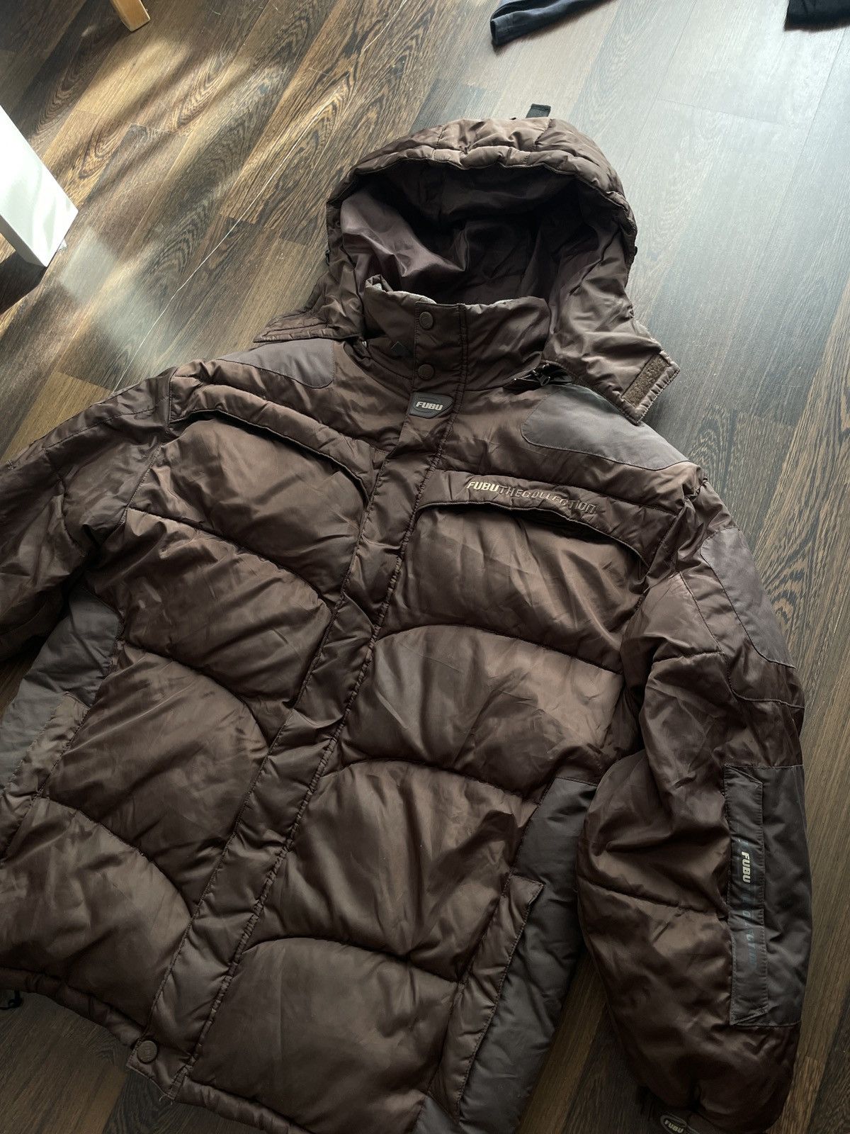 Fubu Puffer Jacket Vintage Black Colour