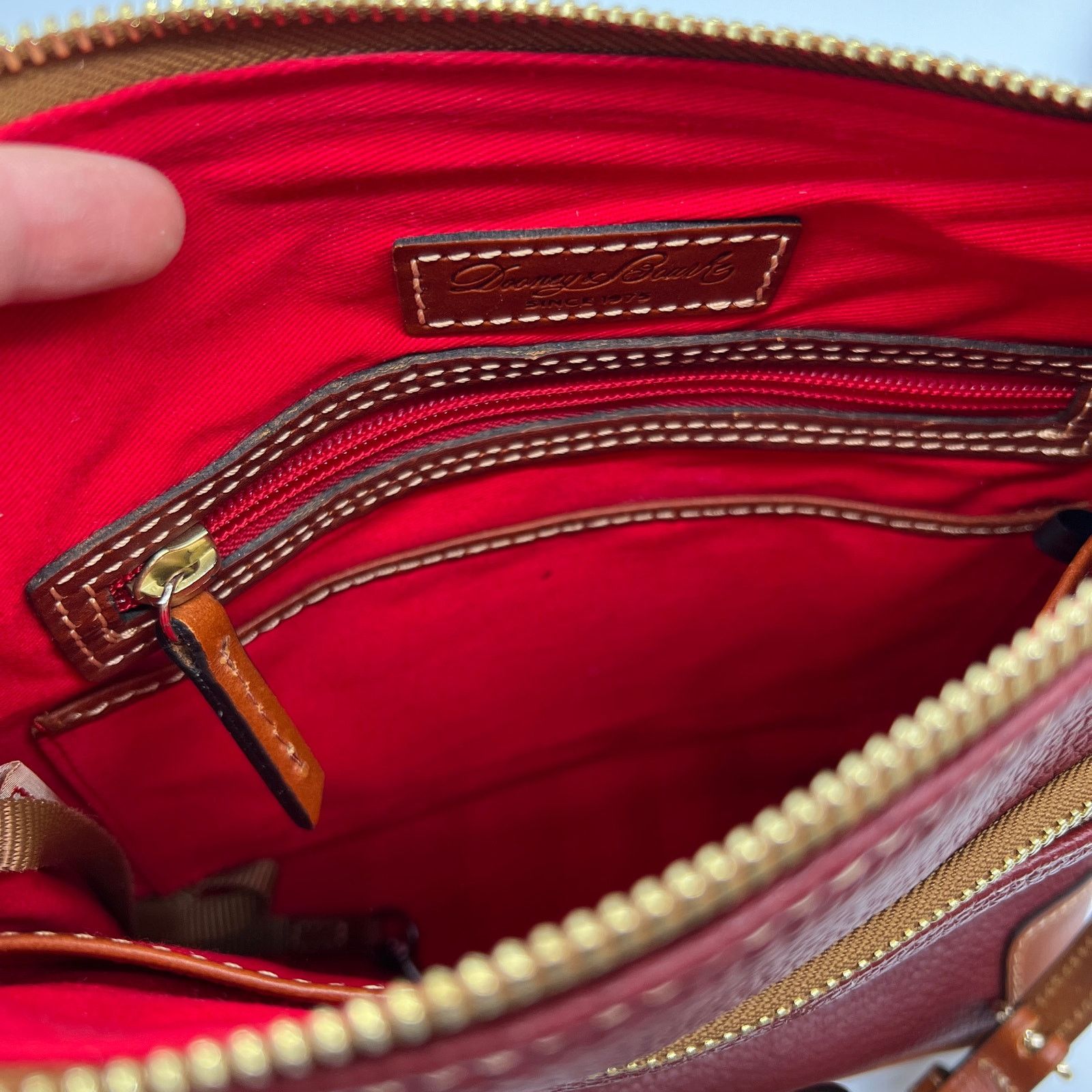 Dooney & Bourke Dooney & Bourke Pebble Leather Crossbody Handbags Wine Size ONE SIZE - 5 Thumbnail