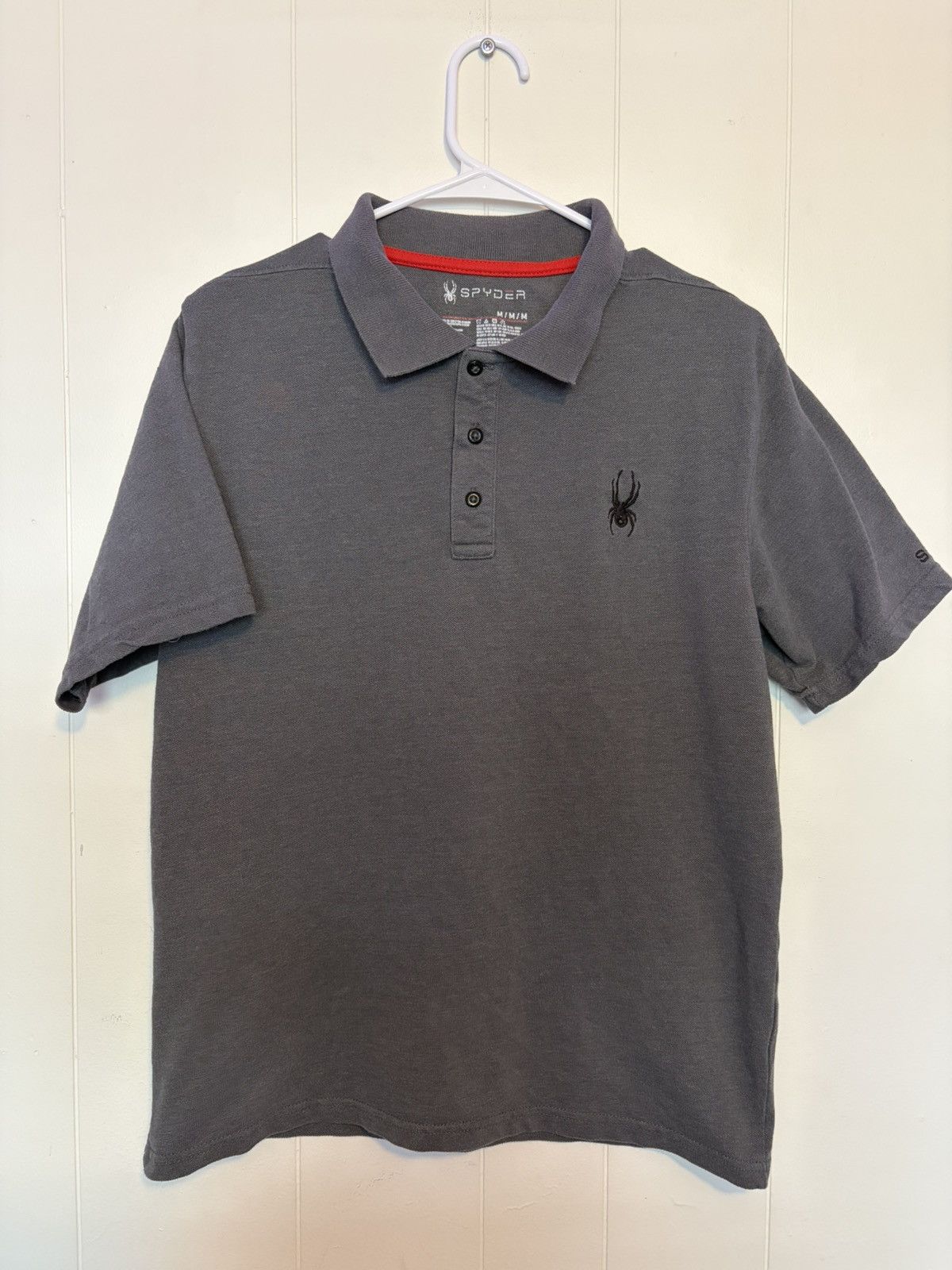 Spyder Spyder embroidered grey polo Size US M / EU 48-50 / 2 - 1 Thumbnail