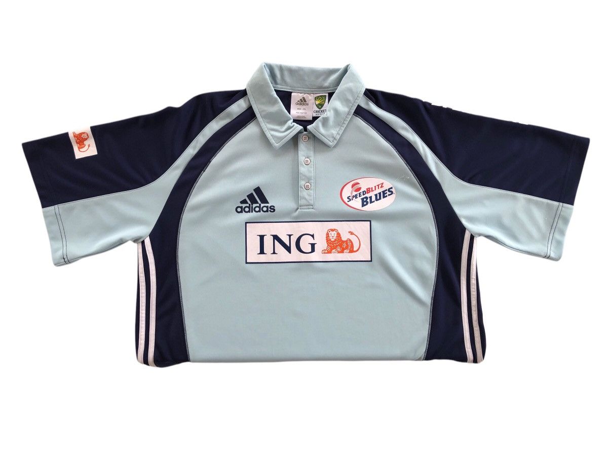 Adidas 2004 SpeedBlitz Blues Australia Cricket Jersey Size US XL / EU 56 / 4 - 4 Thumbnail