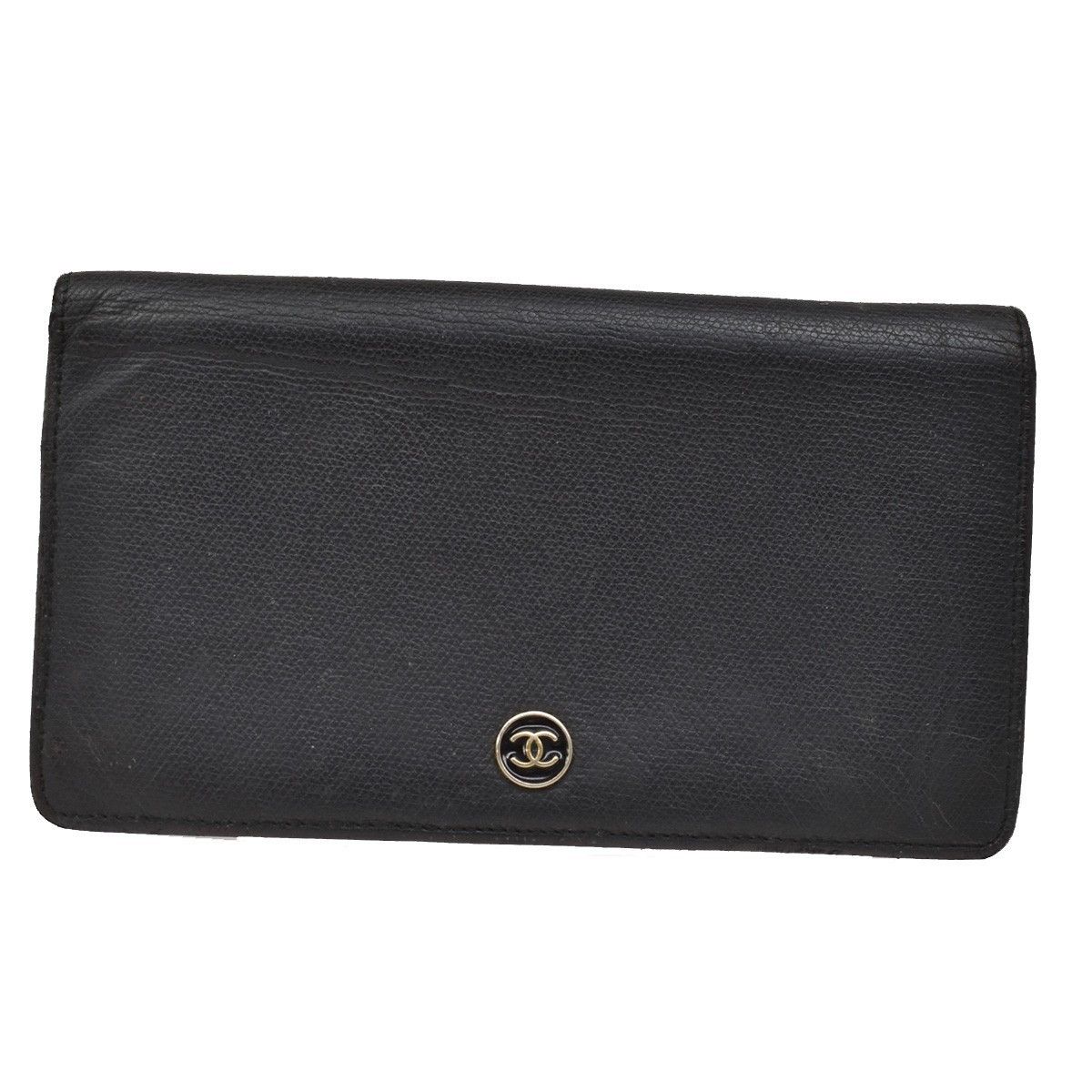 Chanel Chanel CC Button Bi-Fold Wallet Leather Size ONE SIZE - 1 Thumbnail