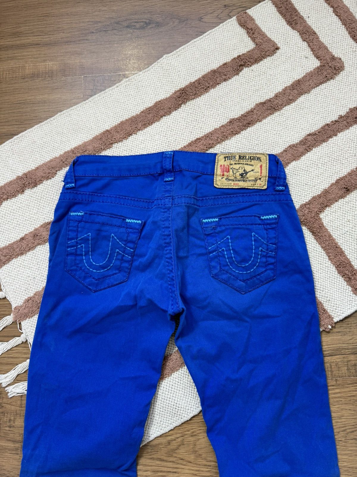True Religion VINTAGE TRUE RELIGION ULTRAMARINE CONTRAST STITCH PANTS Size 30" / US 8 / IT 44 - 7 Thumbnail