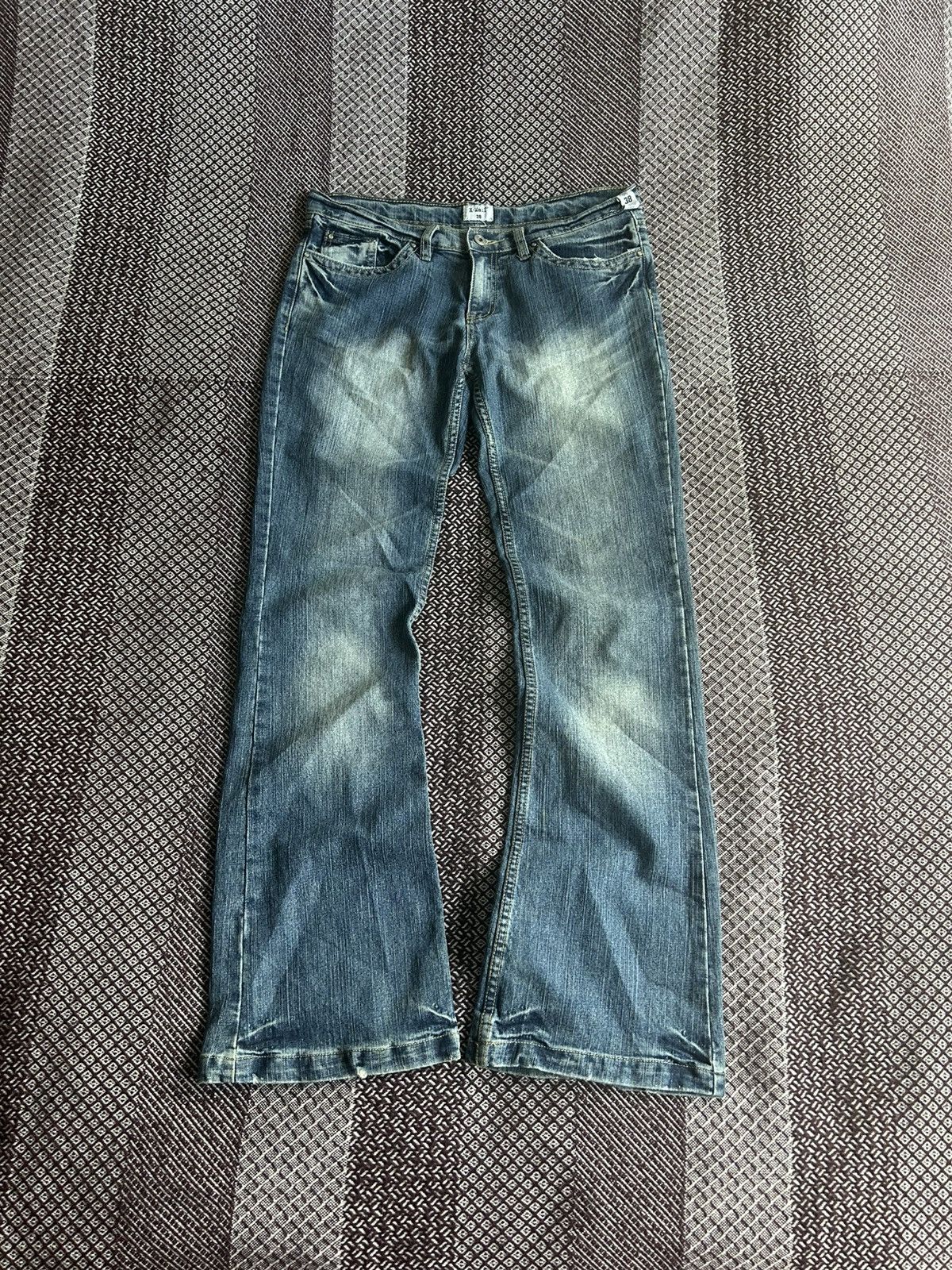 Japanese Brand Vintage X-Mail Japanese Style Faded Jeans Flared Size 38 Y2K Size 28" / US 6 / IT 42 - 1 Thumbnail
