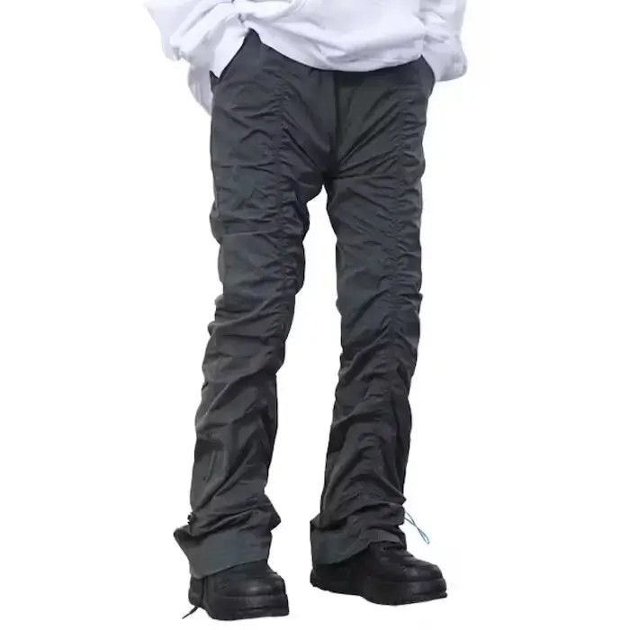 Japanese Brand Stacked Pleated Gray Sweatpants Size US 30 / EU 46 - 3 Thumbnail
