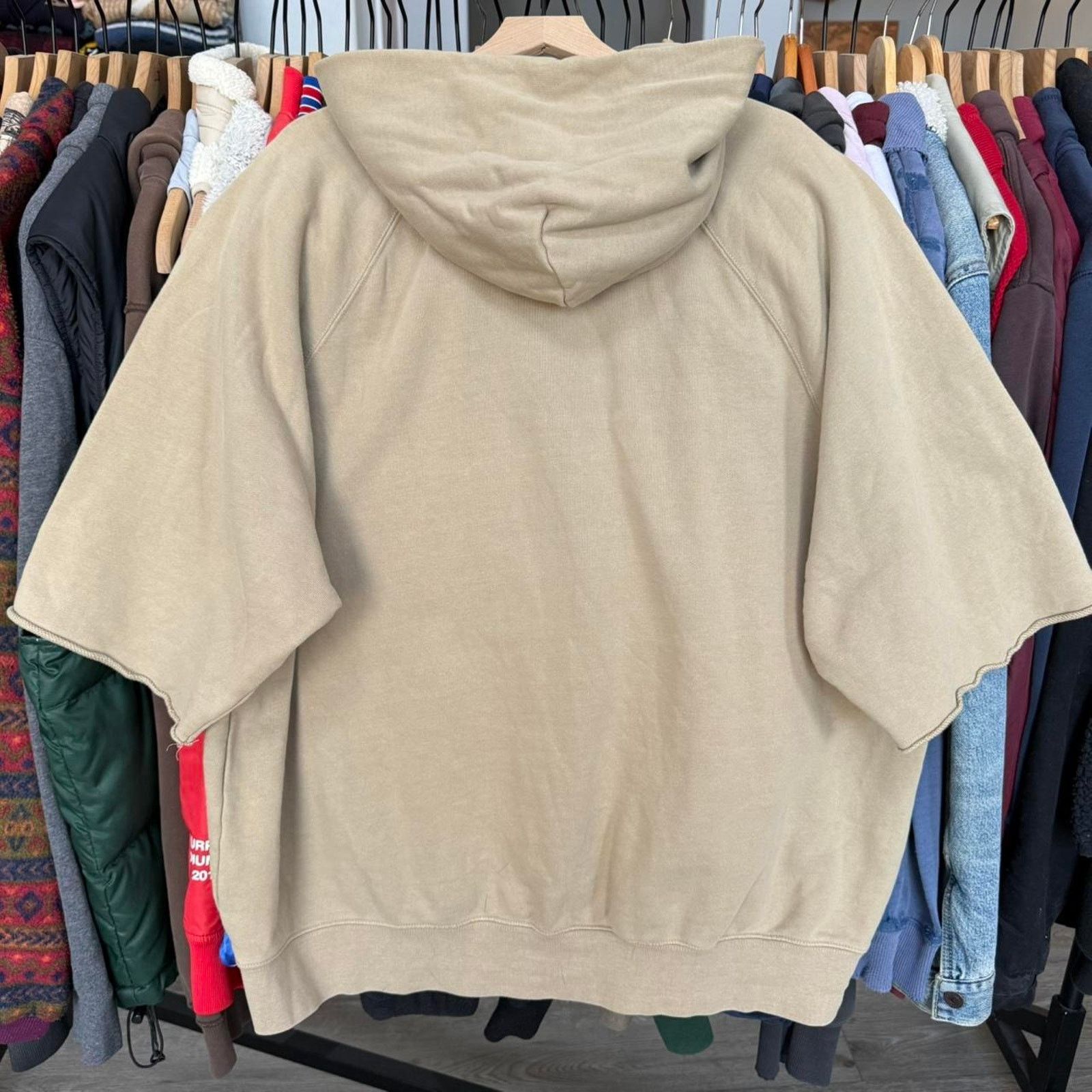 Fear of God Fear of God Tan Short Sleeve Hoodie Size US XL / EU 56 / 4 - 7 Thumbnail