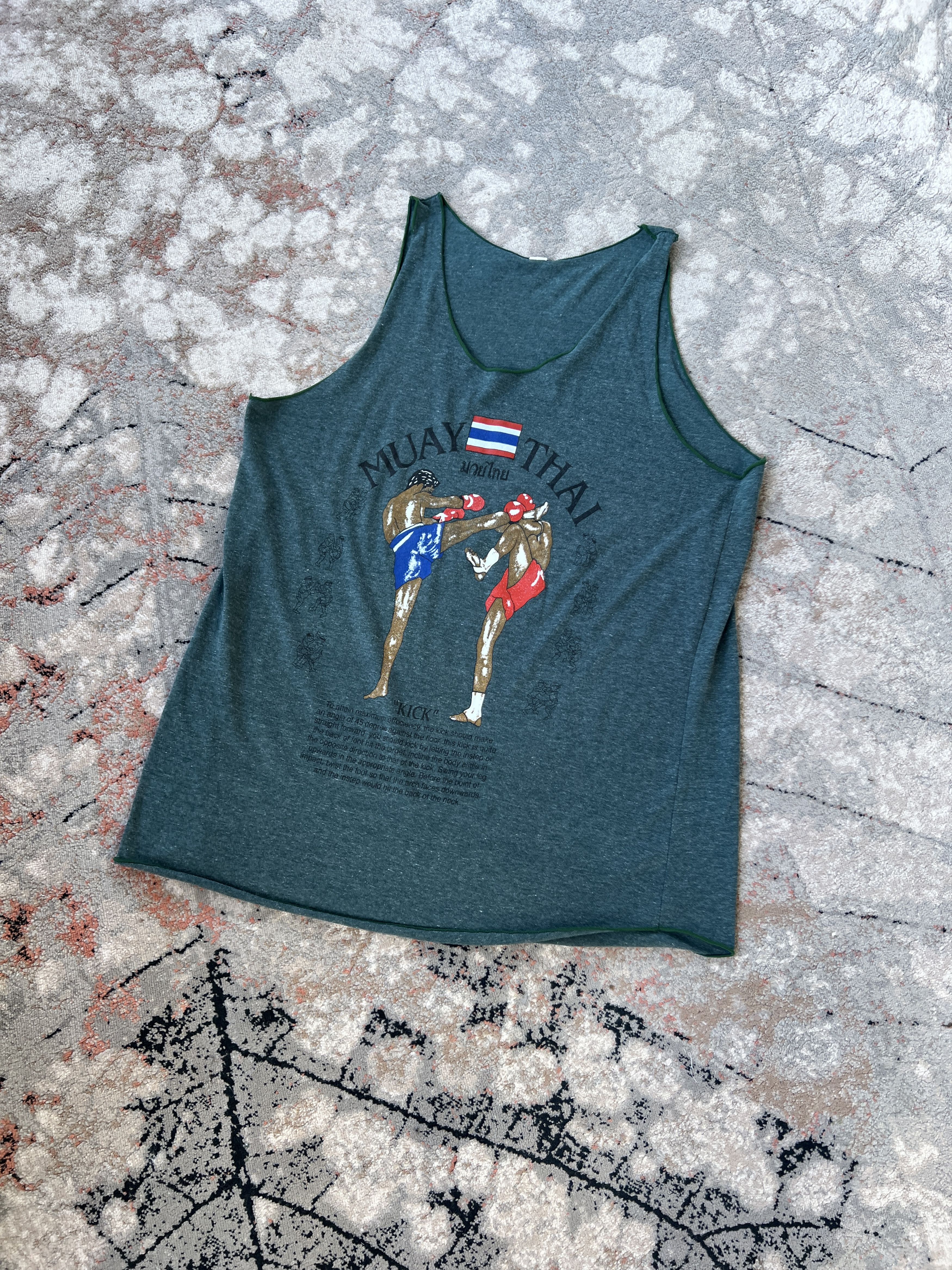 Japanese Brand Muay Thai Kick Vintage Tank Top Size US XXL / EU 58 / 5 - 1 Thumbnail