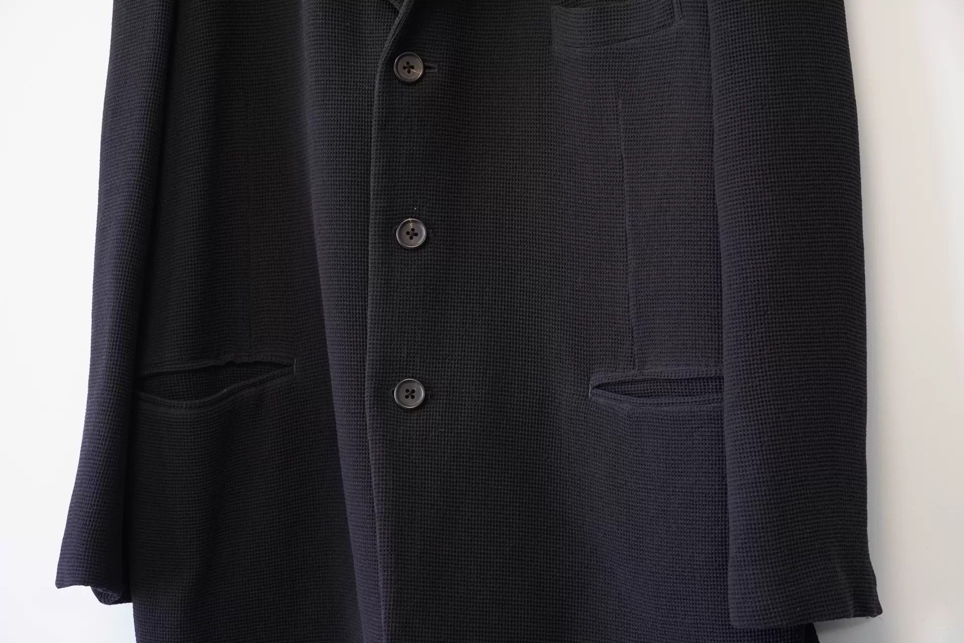 Yohji Yamamoto Yohji Yamamoto 95AW Collar Knit Panel Jacket M Size US M / EU 48-50 / 2 - 4 Thumbnail