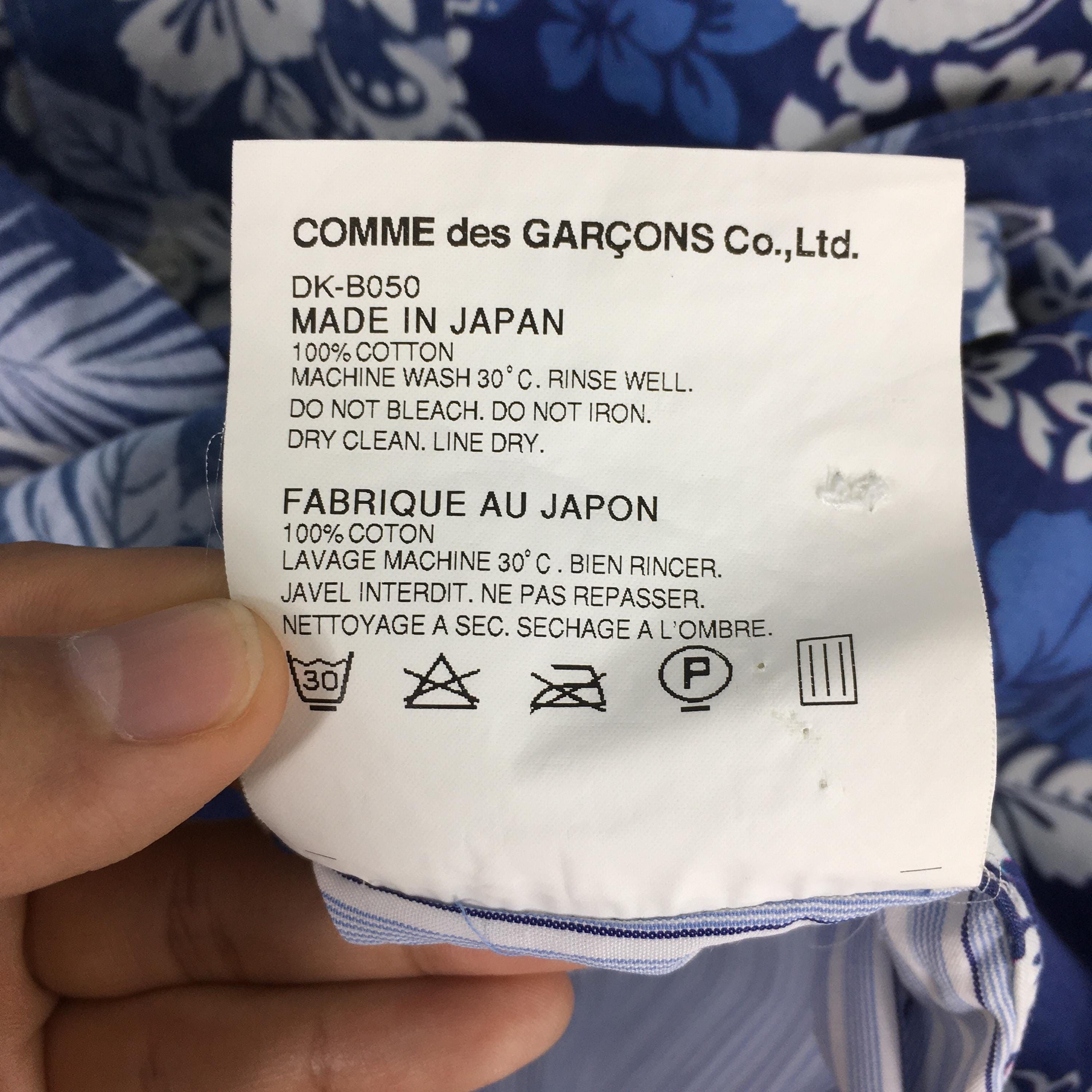 CDG by Comme des Garcons VTG Comme Des Garcons Men Flower Stripes Blue Shirt M Size US M / EU 48-50 / 2 - 7 Thumbnail