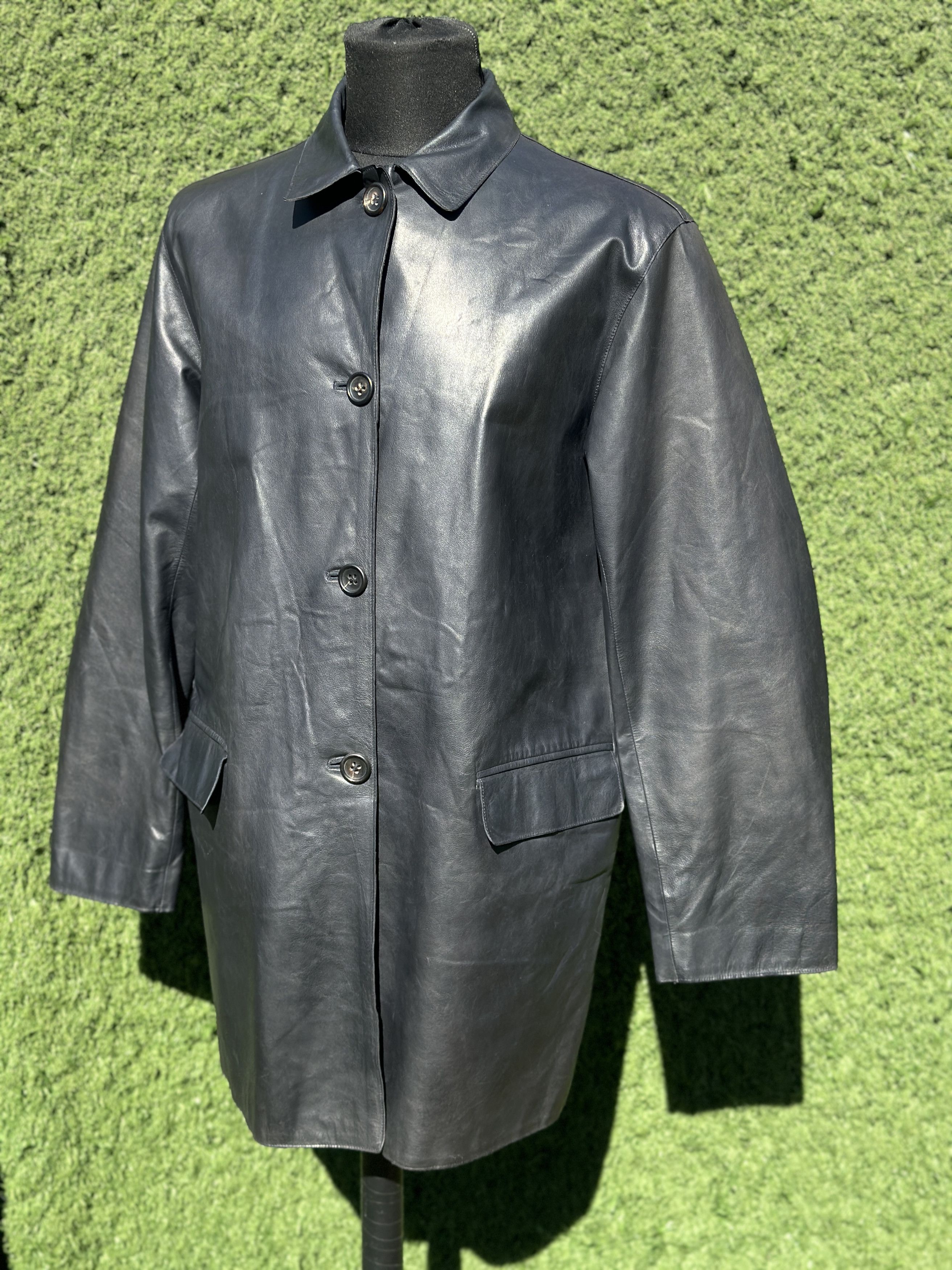 Jil Sander 1994 Lambskin Leather Coat Size 40 EU SS94