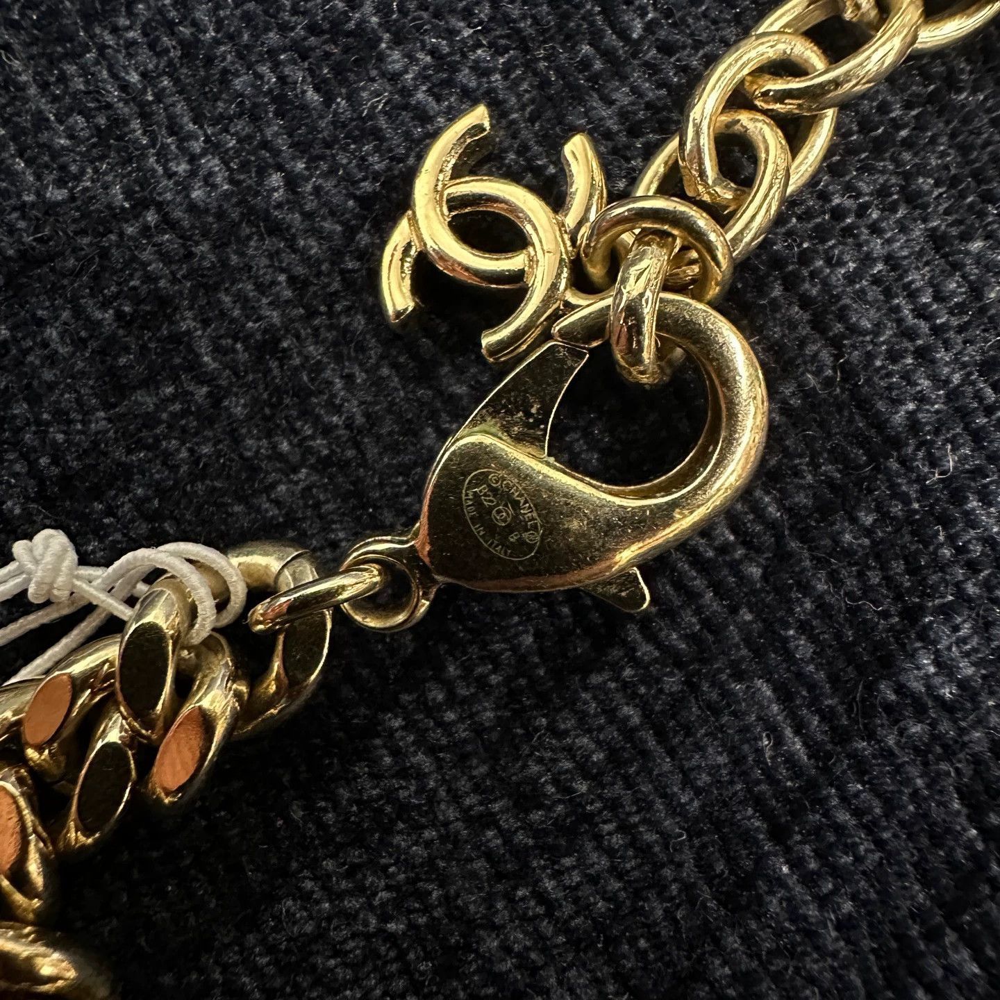 Chanel Chanel 22B Rhinestone Heart Logo Black Necklace Size ONE SIZE - 4 Thumbnail